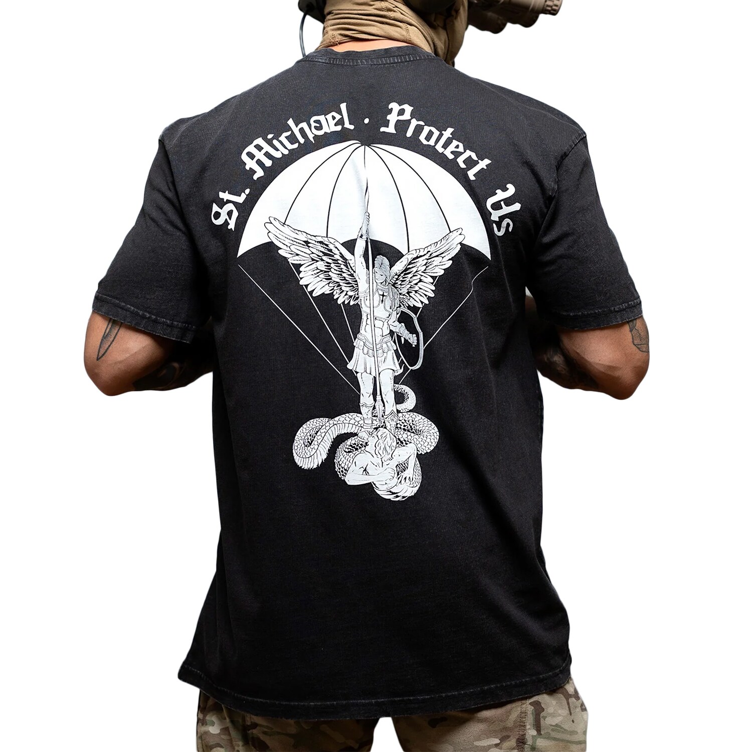 Koszulka T-shirt Brothers In Arms St. Michael Oversized - Black