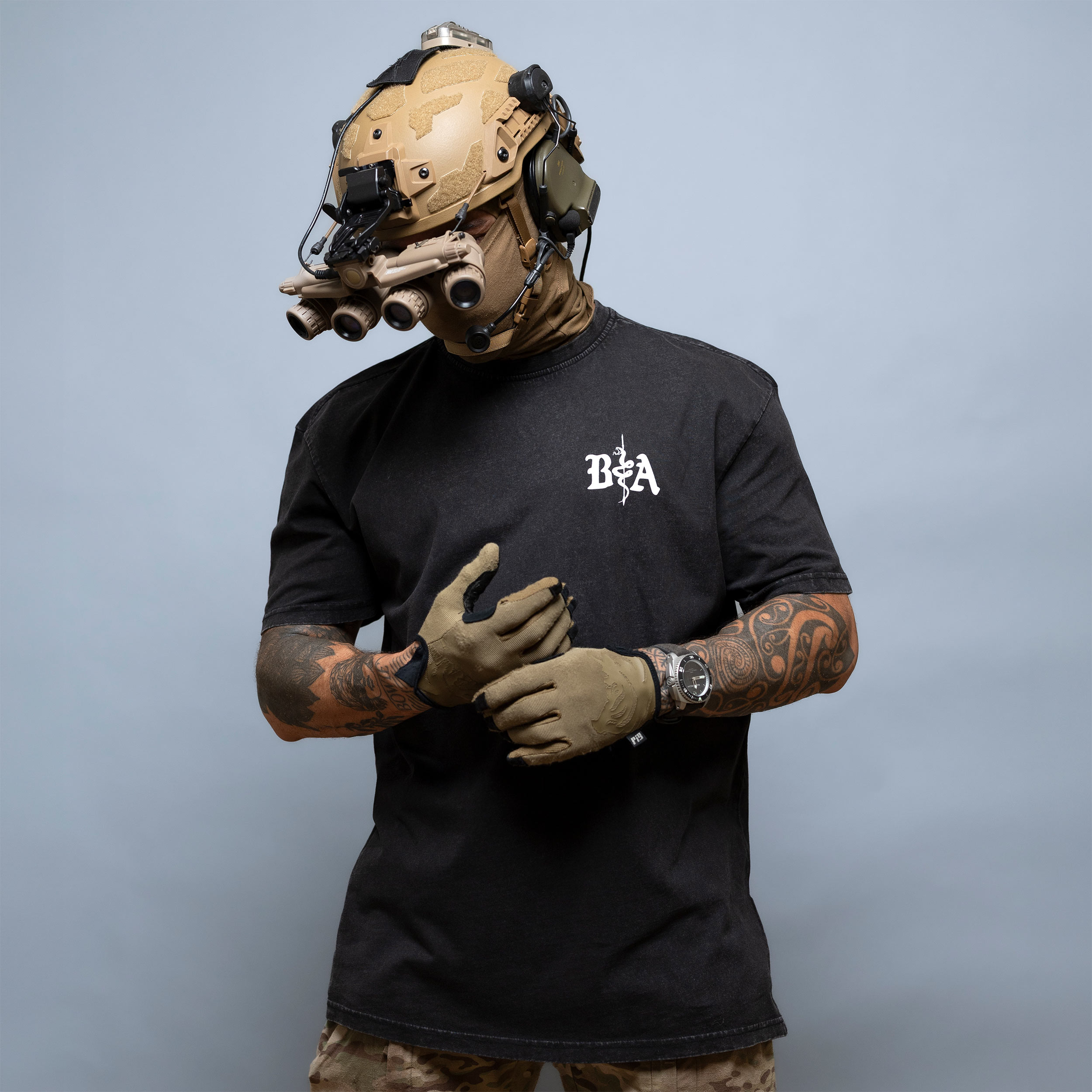 Футболка Brothers In Arms St. Michael Oversized - Black