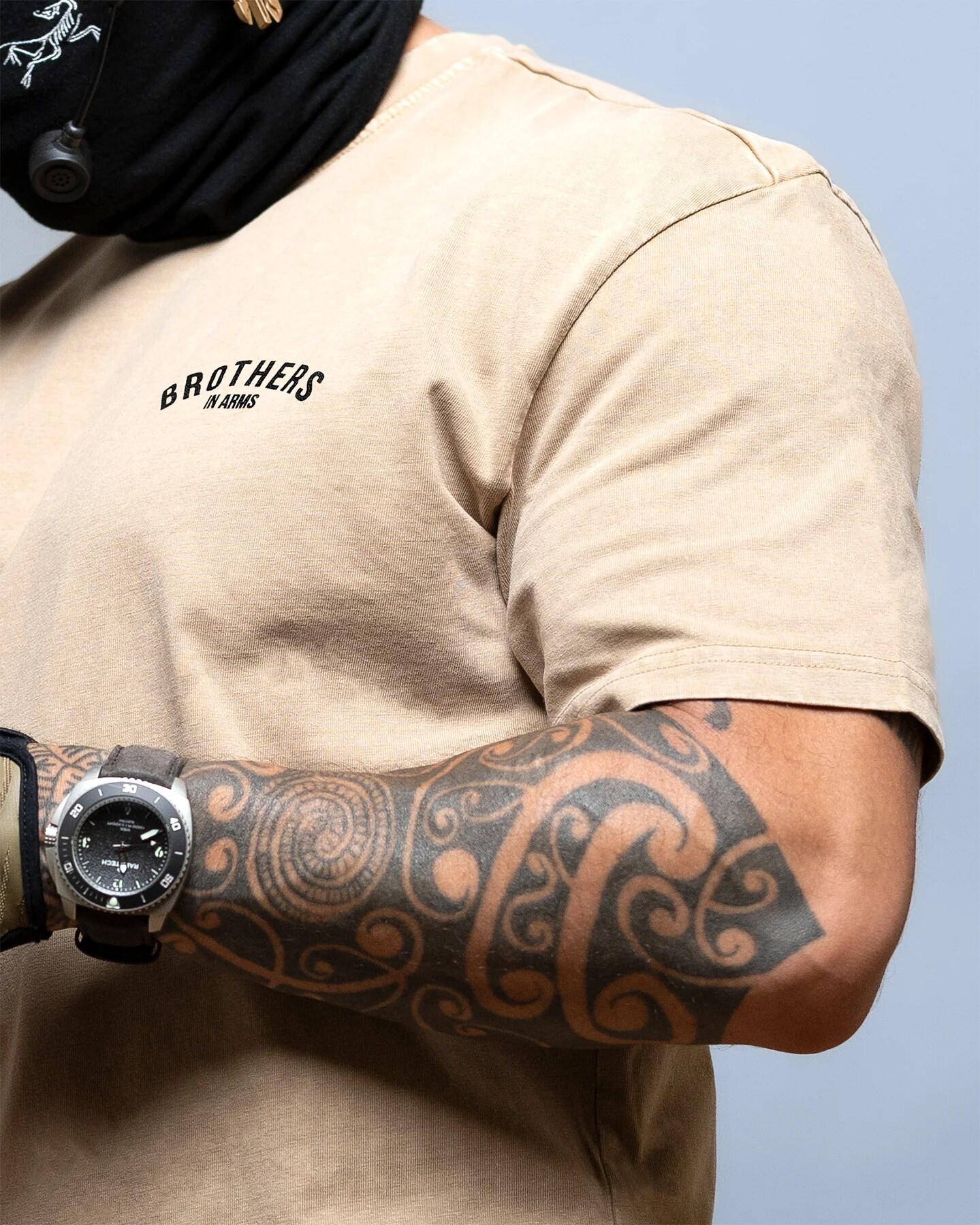 Koszulka T-shirt Brothers In Arms Team Oversized - Coyote