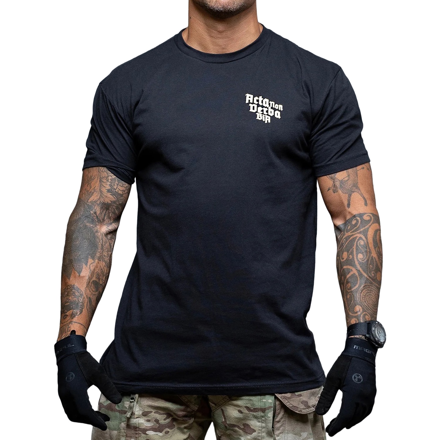 Koszulka T-Shirt Brothers In Arms Acta non Verba - Black