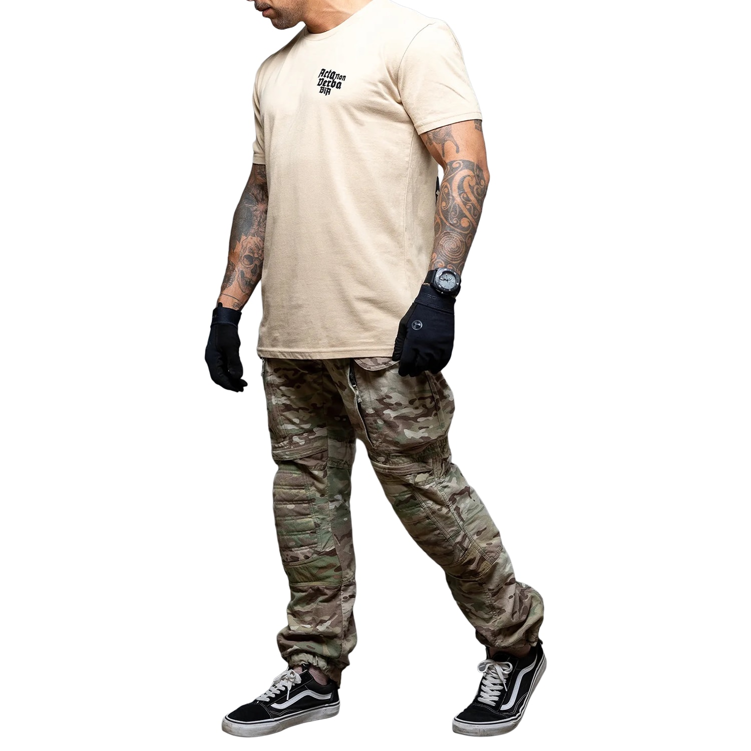 Koszulka T-Shirt Brothers In Arms Acta non Verba - Sand