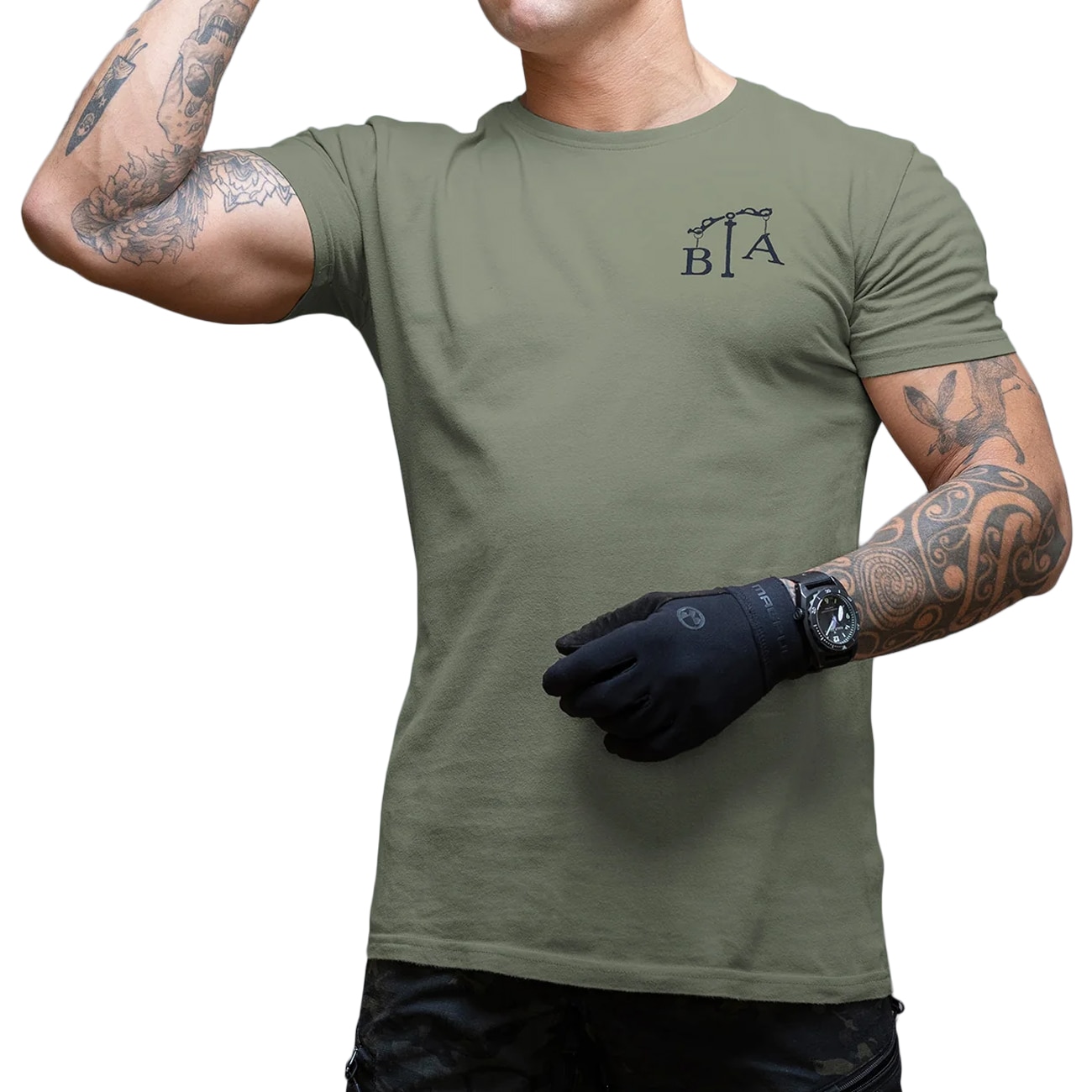 Koszulka T-Shirt Brothers In Arms Justicia - Olive