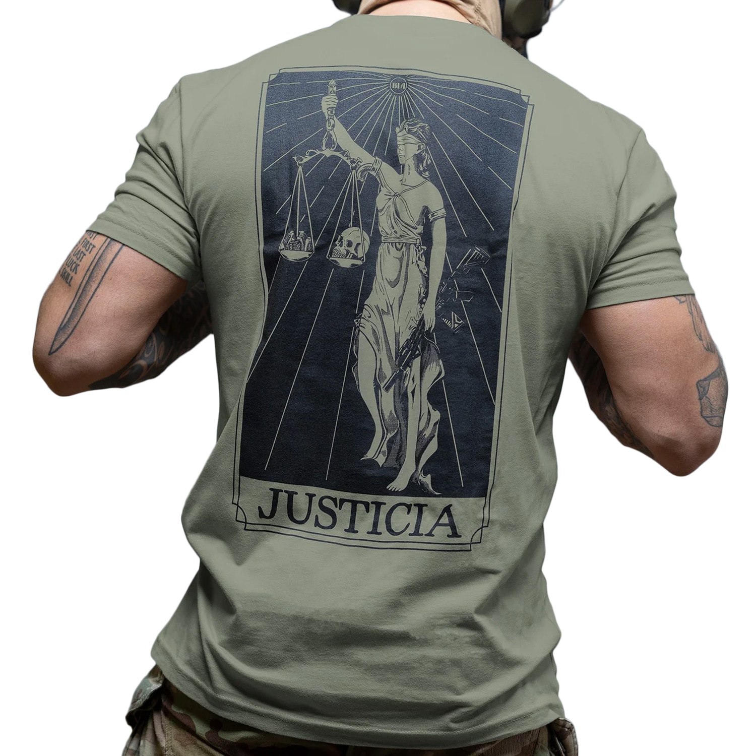 Koszulka T-Shirt Brothers In Arms Justicia - Olive