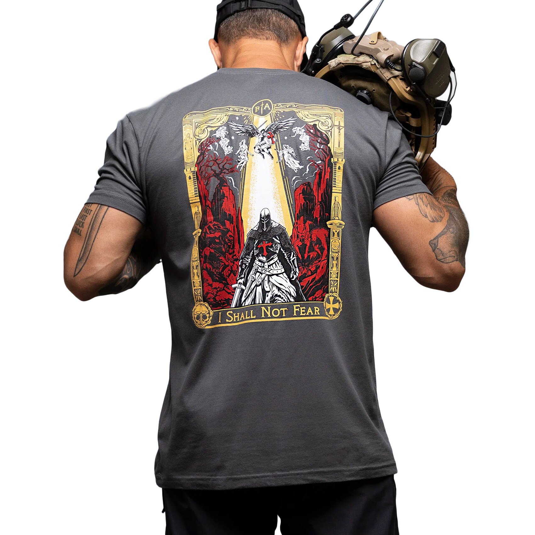 Koszulka T-Shirt Brothers In Arms No Fear - Steel Grey