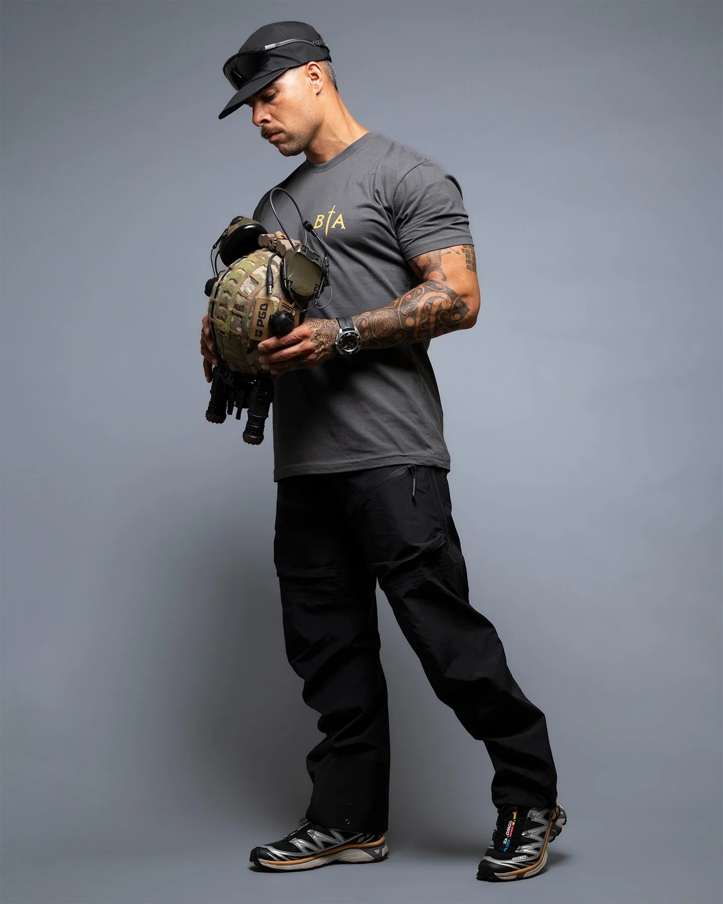 Brothers In Arms No Fear T-Shirt - Steel Grey