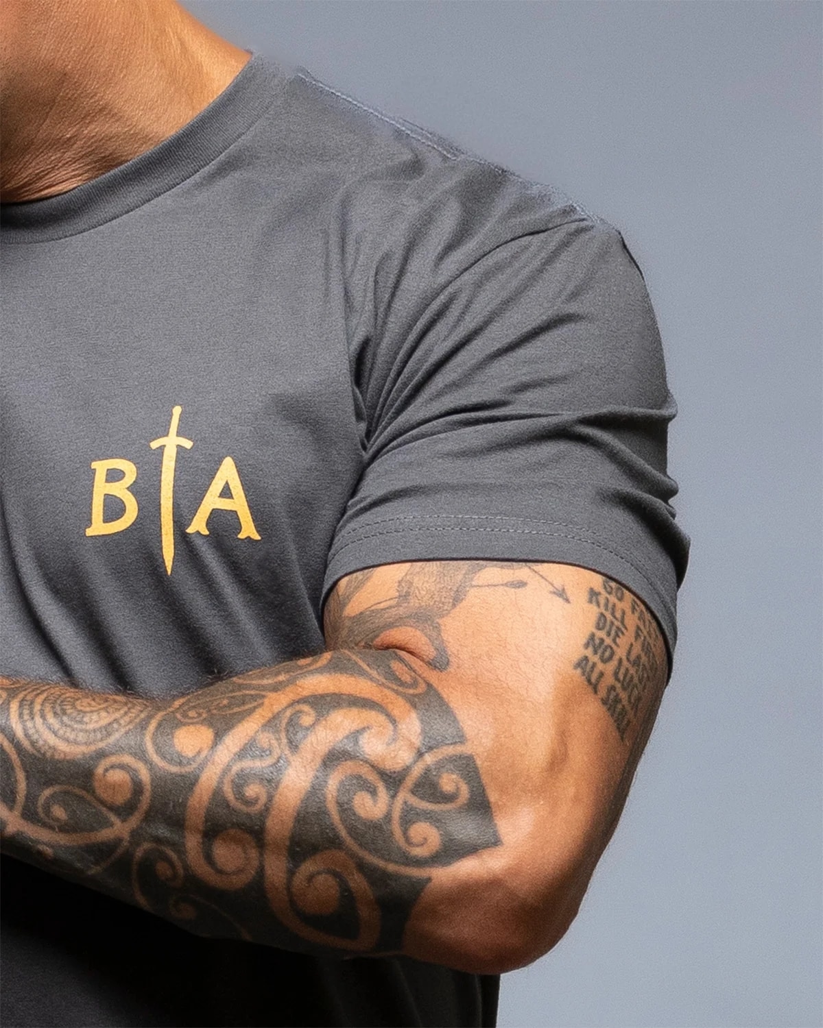 Brothers In Arms No Fear T-Shirt - Steel Grey