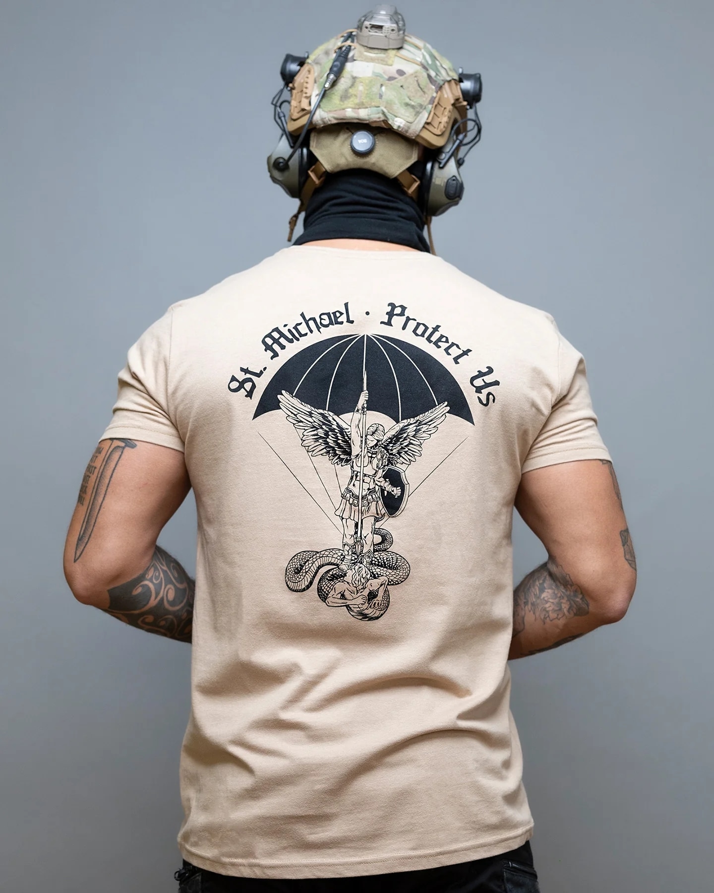 Brothers In Arms St. Michael T-Shirt - Sand