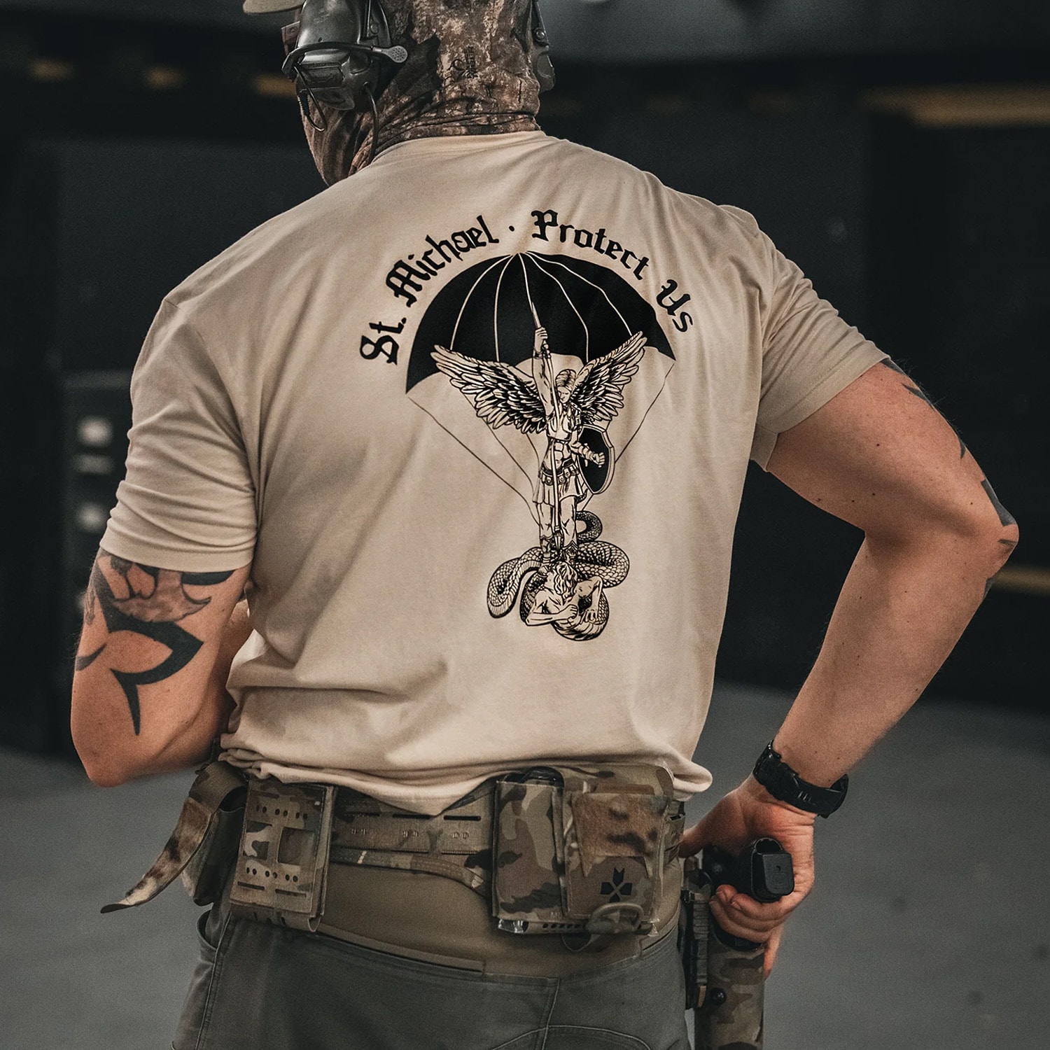 Brothers In Arms St. Michael T-Shirt - Sand