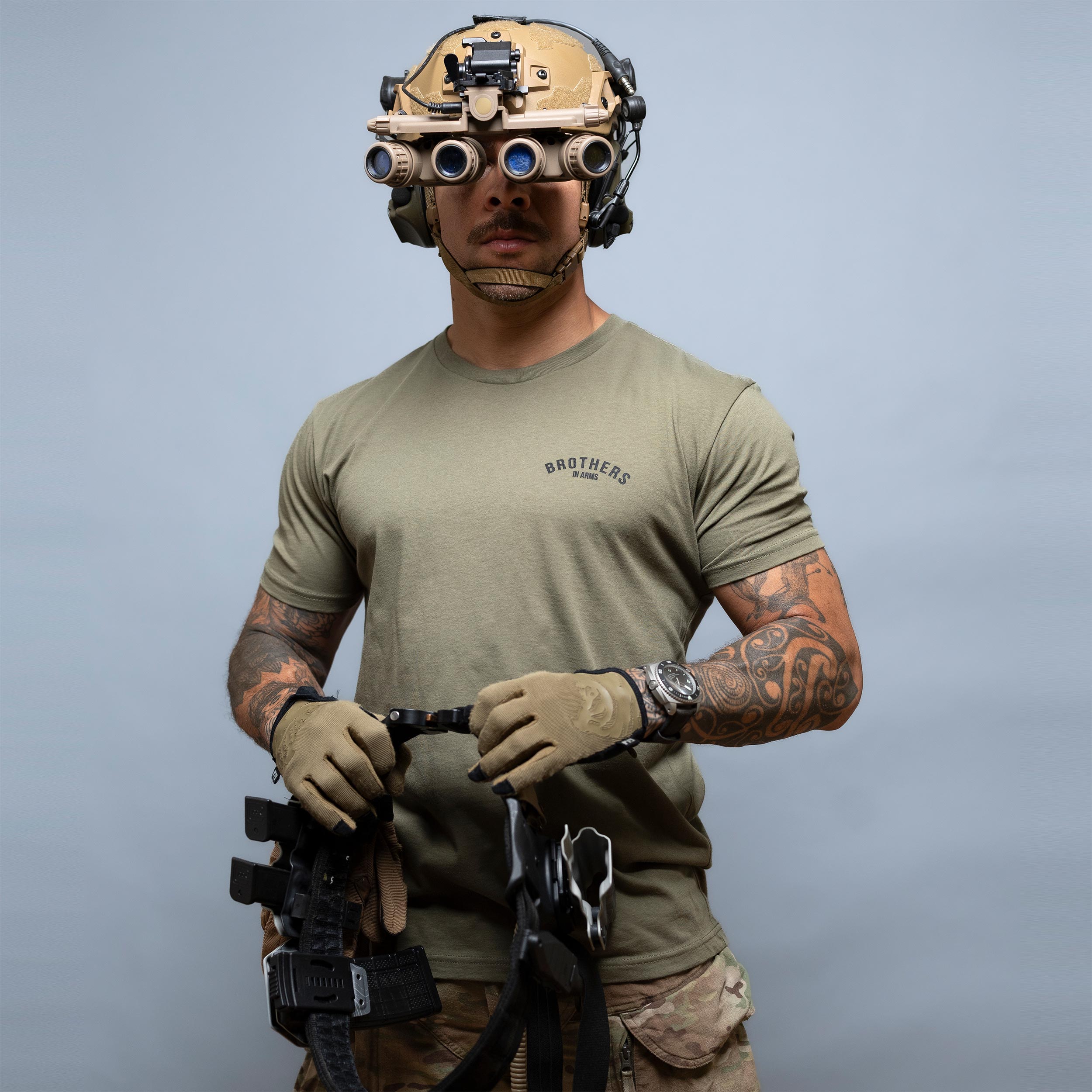 Koszulka T-Shirt Brothers In Arms Team - Olive