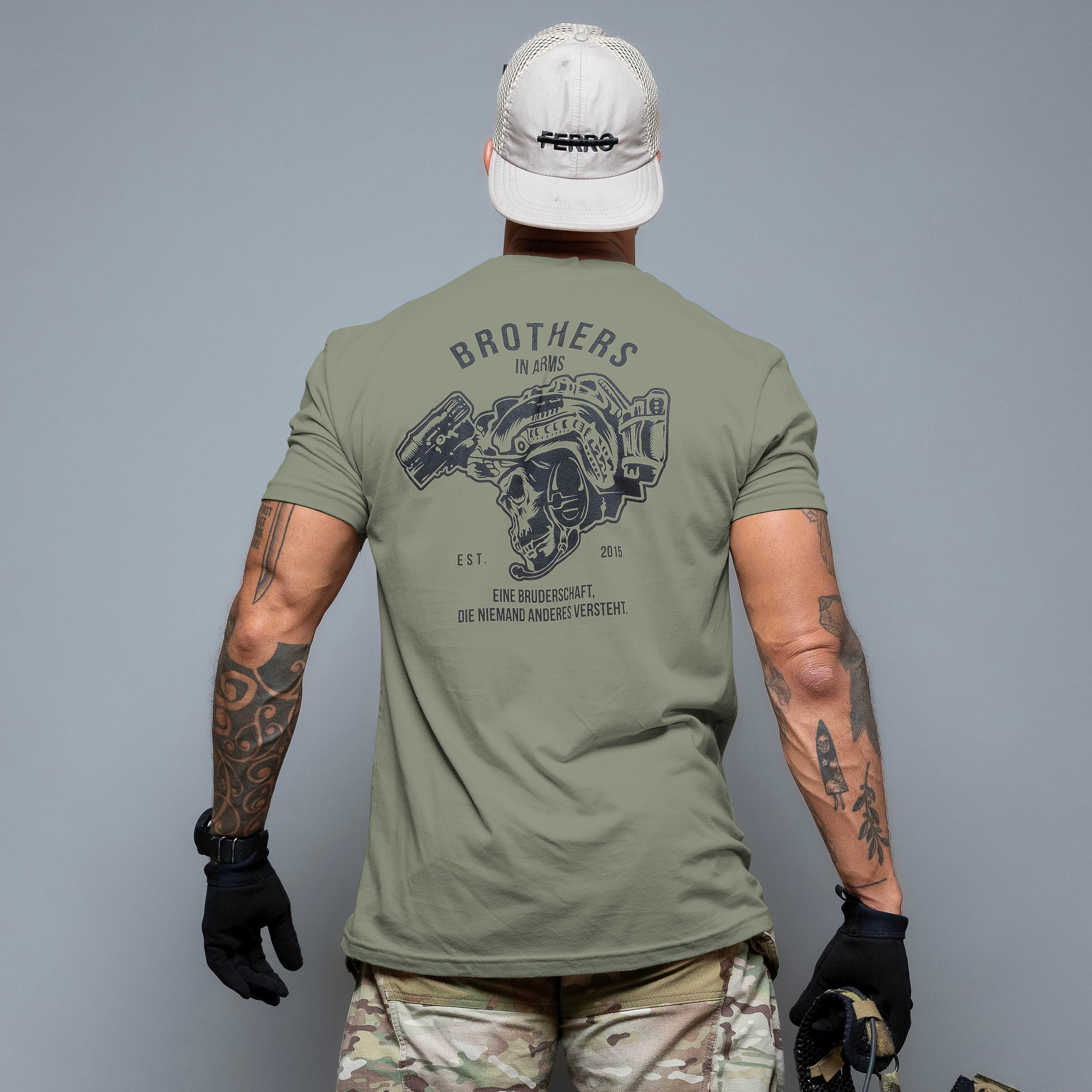 Koszulka T-Shirt Brothers In Arms Team - Olive