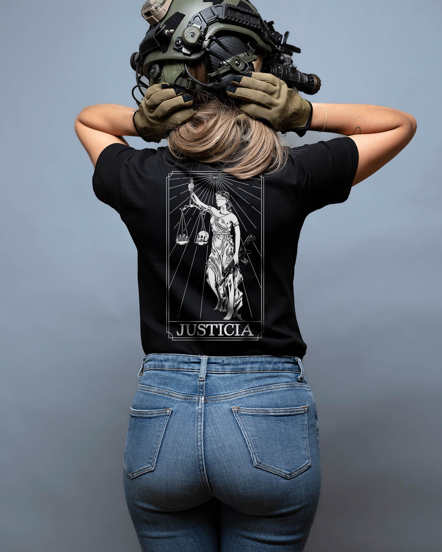 Koszulka T-Shirt damska Brothers In Arms Justicia - Black