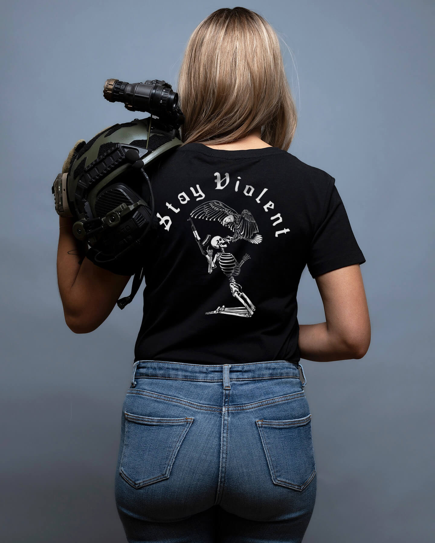 Koszulka T-Shirt damska Brothers In Arms Stay Violent - Black