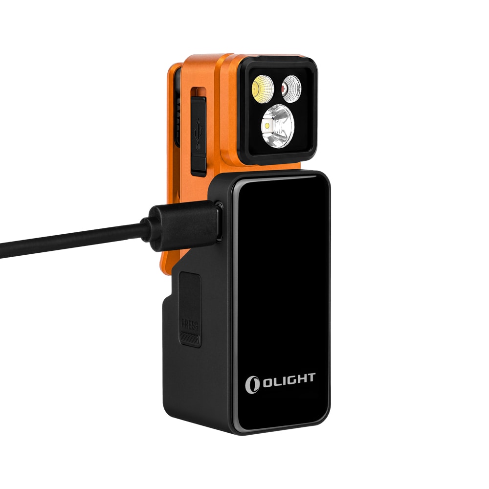 Latarka akumulatorowa Olight Oclip 2 Pro Premium Orange - 530 lumenów
