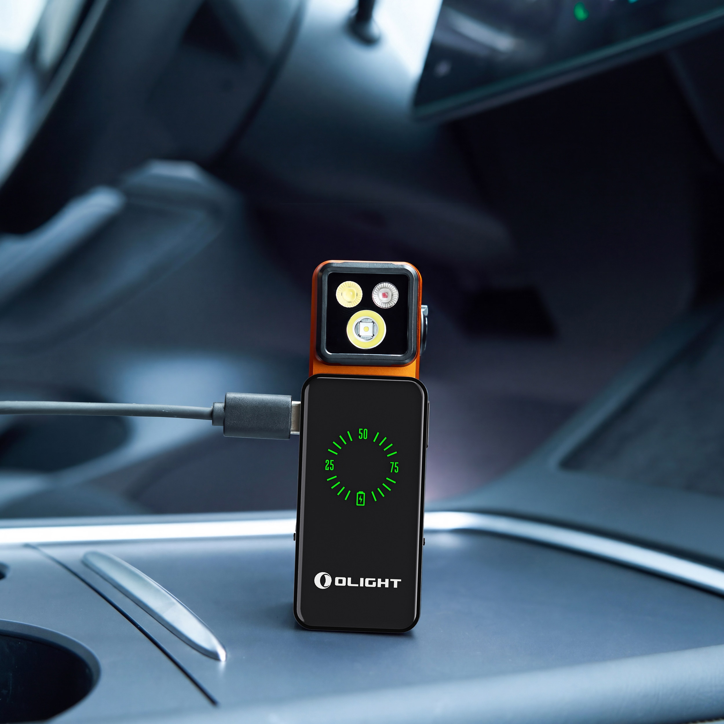 Latarka akumulatorowa Olight Oclip 2 Pro Premium Orange - 530 lumenów