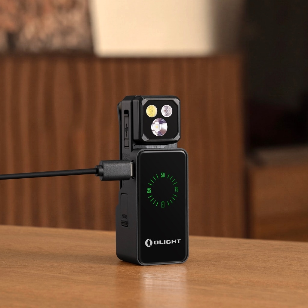 Latarka akumulatorowa Olight Oclip 2 Ultra Premium Onyx Black - 580 lumenów