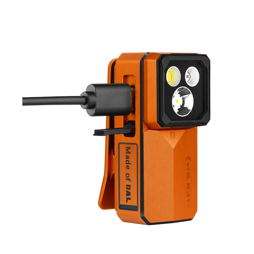 Latarka akumulatorowa Olight Oclip 2 Ultra Amber Orange - 580 lumenów