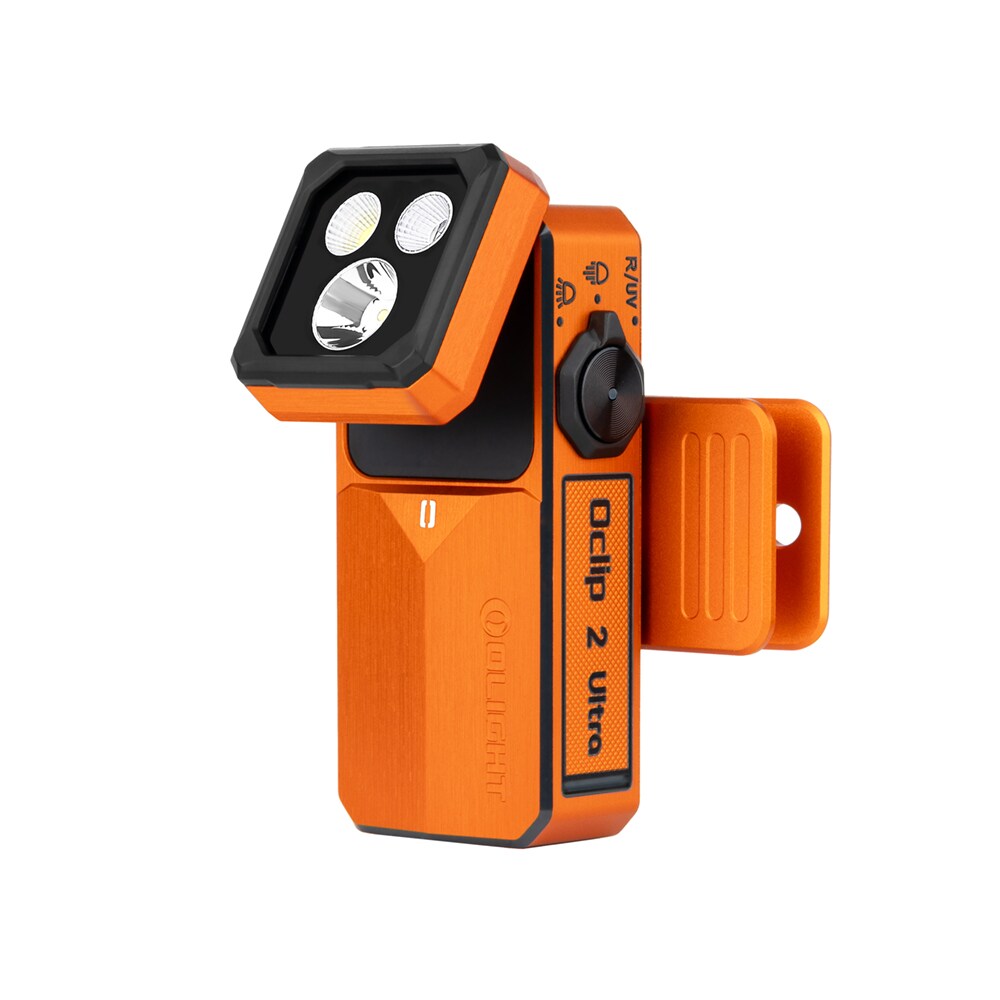 Latarka akumulatorowa Olight Oclip 2 Ultra Amber Orange - 580 lumenów