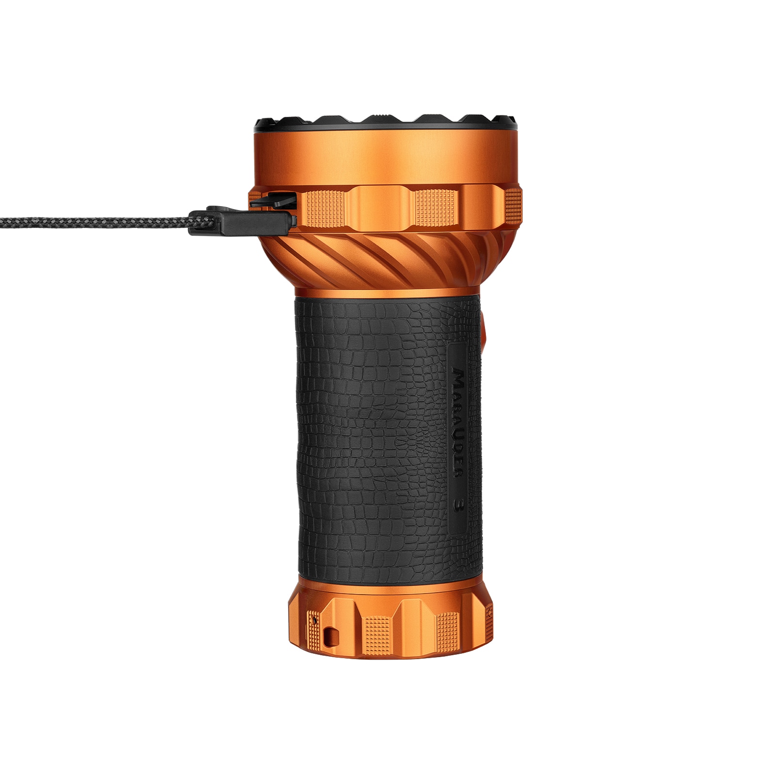 Latarka akumulatorowa Olight Marauder 3 Cool White z funkcją powerbanku Orange - 25000 lumenów, zasięg 1050 m