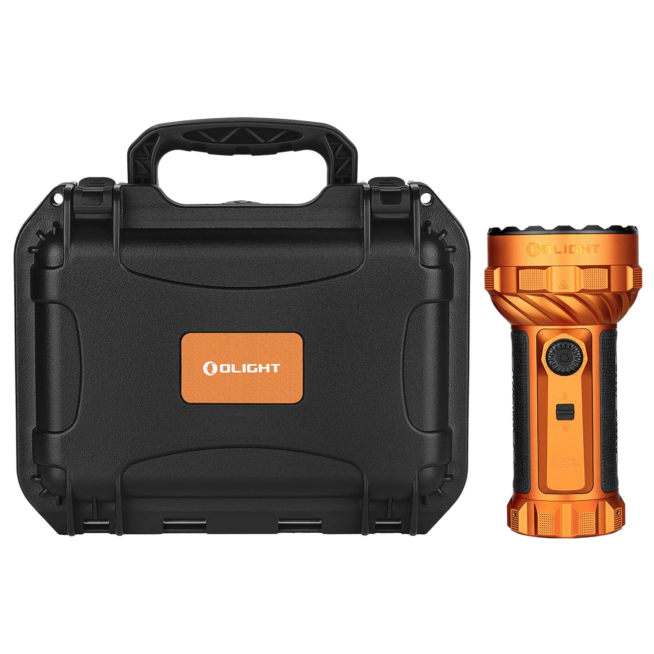Latarka akumulatorowa Olight Marauder 3 Cool White z funkcją powerbanku Orange - 25000 lumenów, zasięg 1050 m