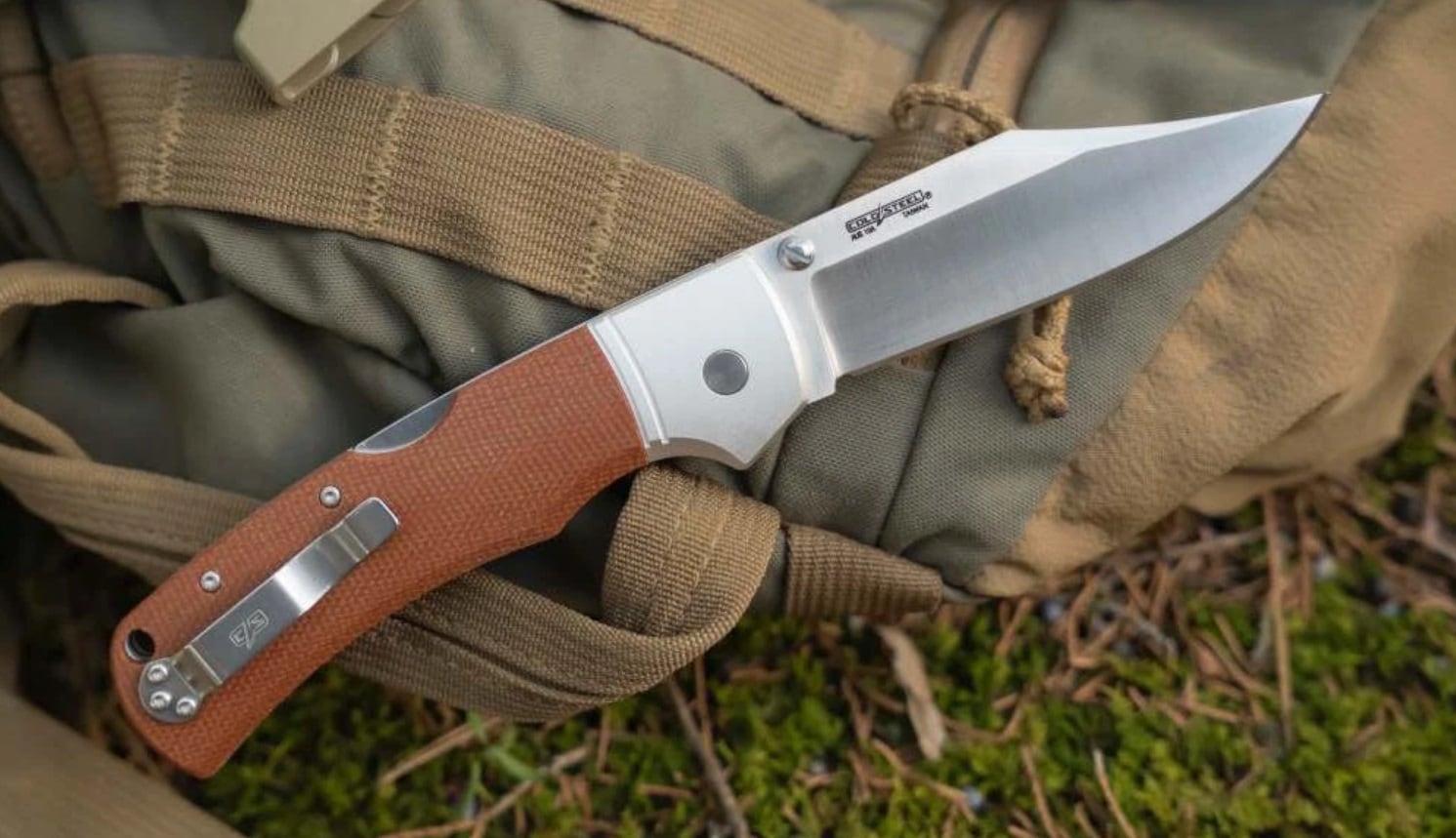 Cold Steel Mackinac Hunter Folding Knife AUS-10A - Brown