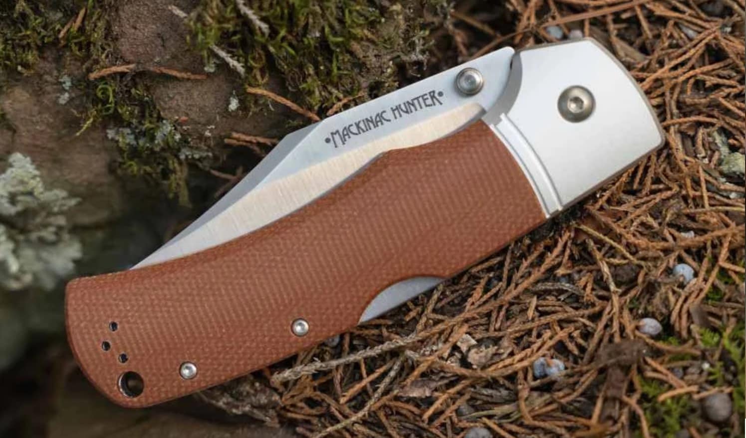 Cold Steel Mackinac Hunter Folding Knife AUS-10A - Brown