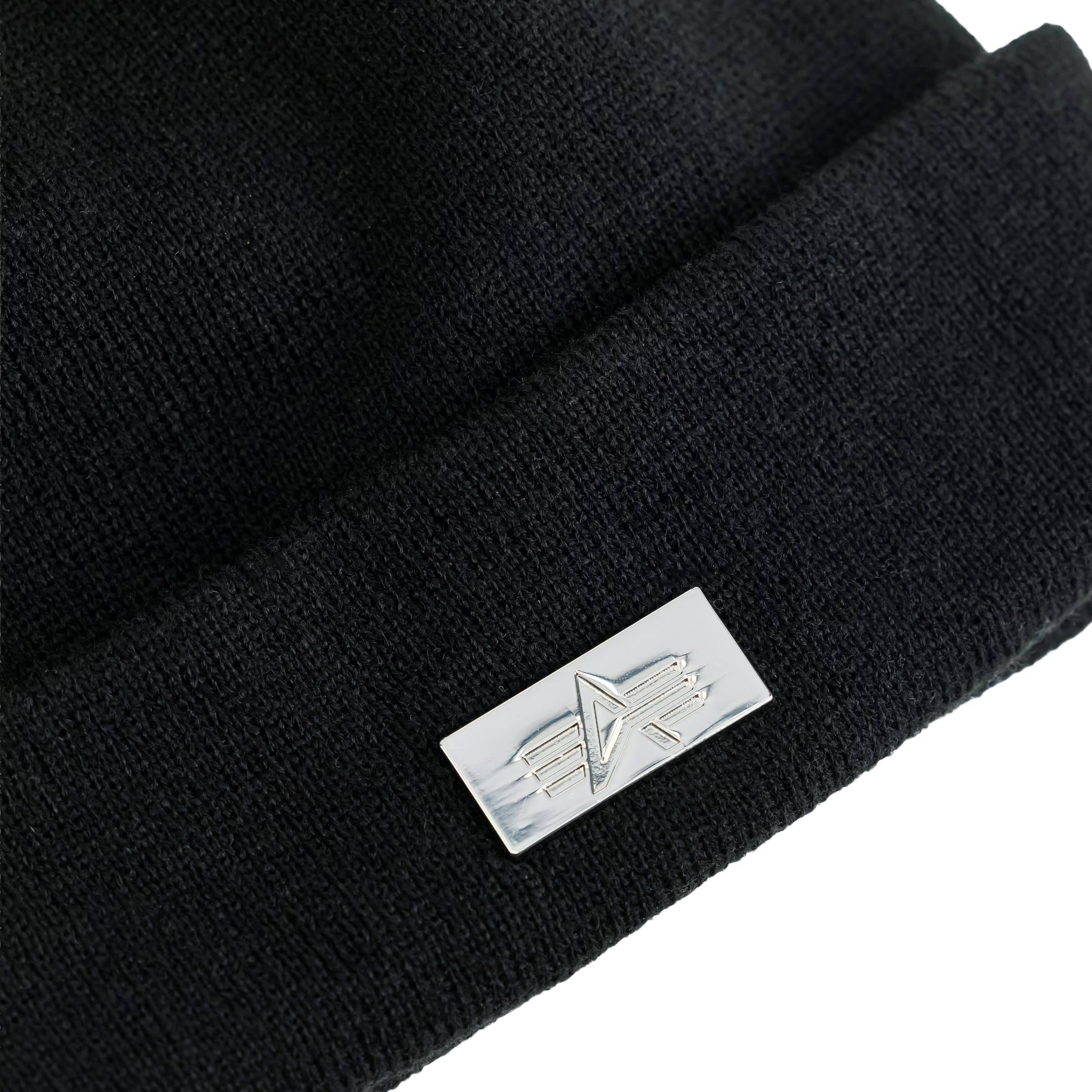 Czapka Alpha Industries Metal Label Beanie - Black