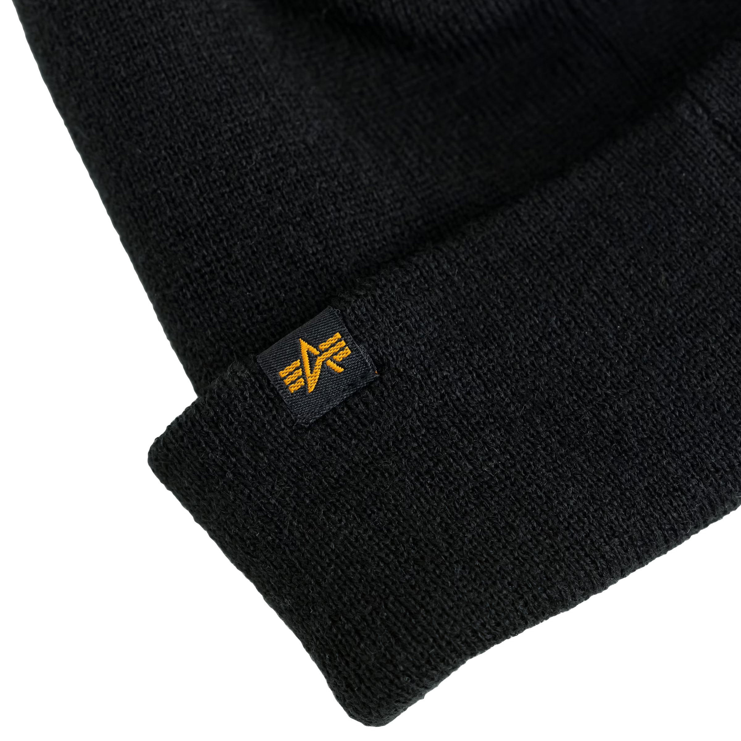 Czapka Alpha Industries Metal Label Beanie - Black