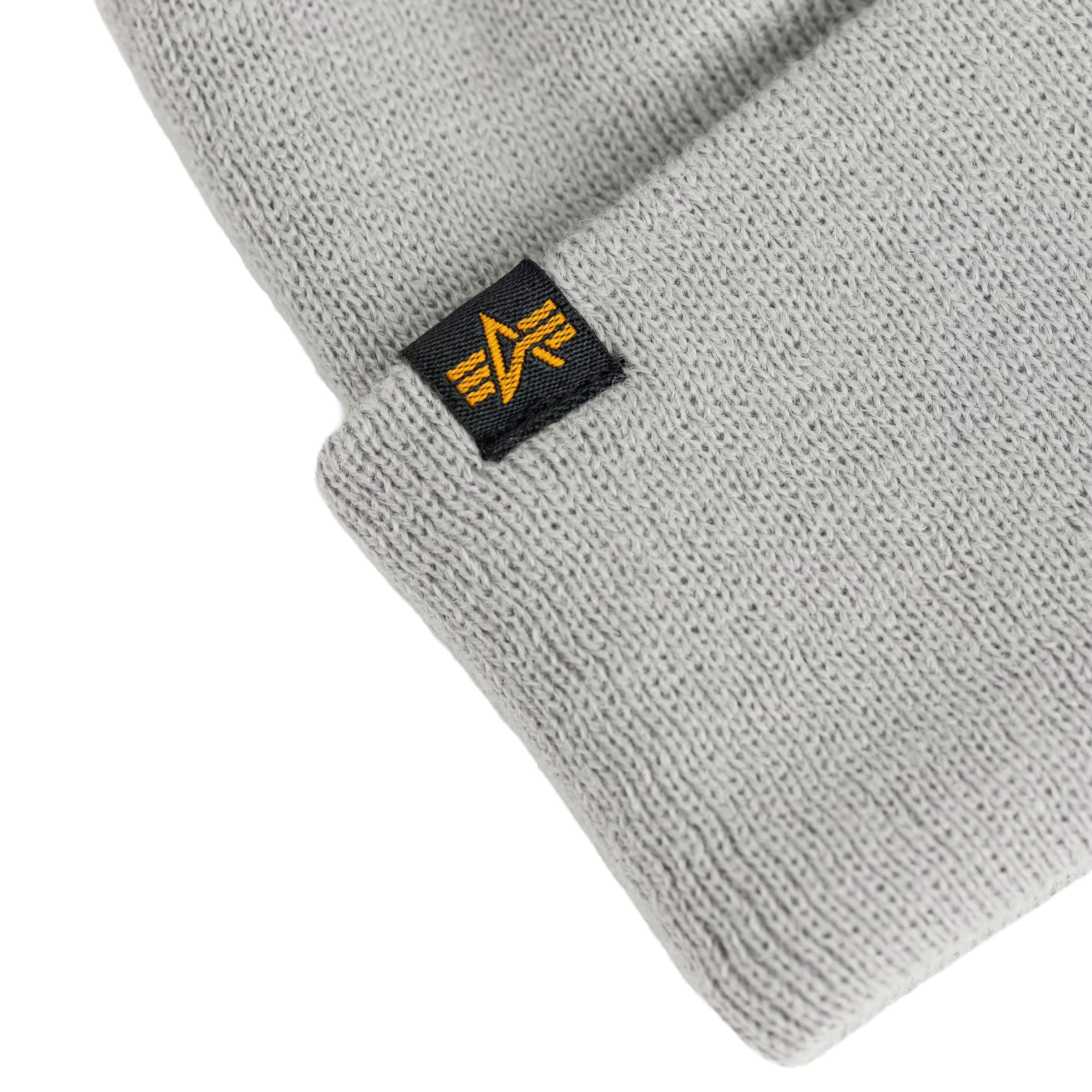 Czapka Alpha Industries Metal Label Beanie - Silver