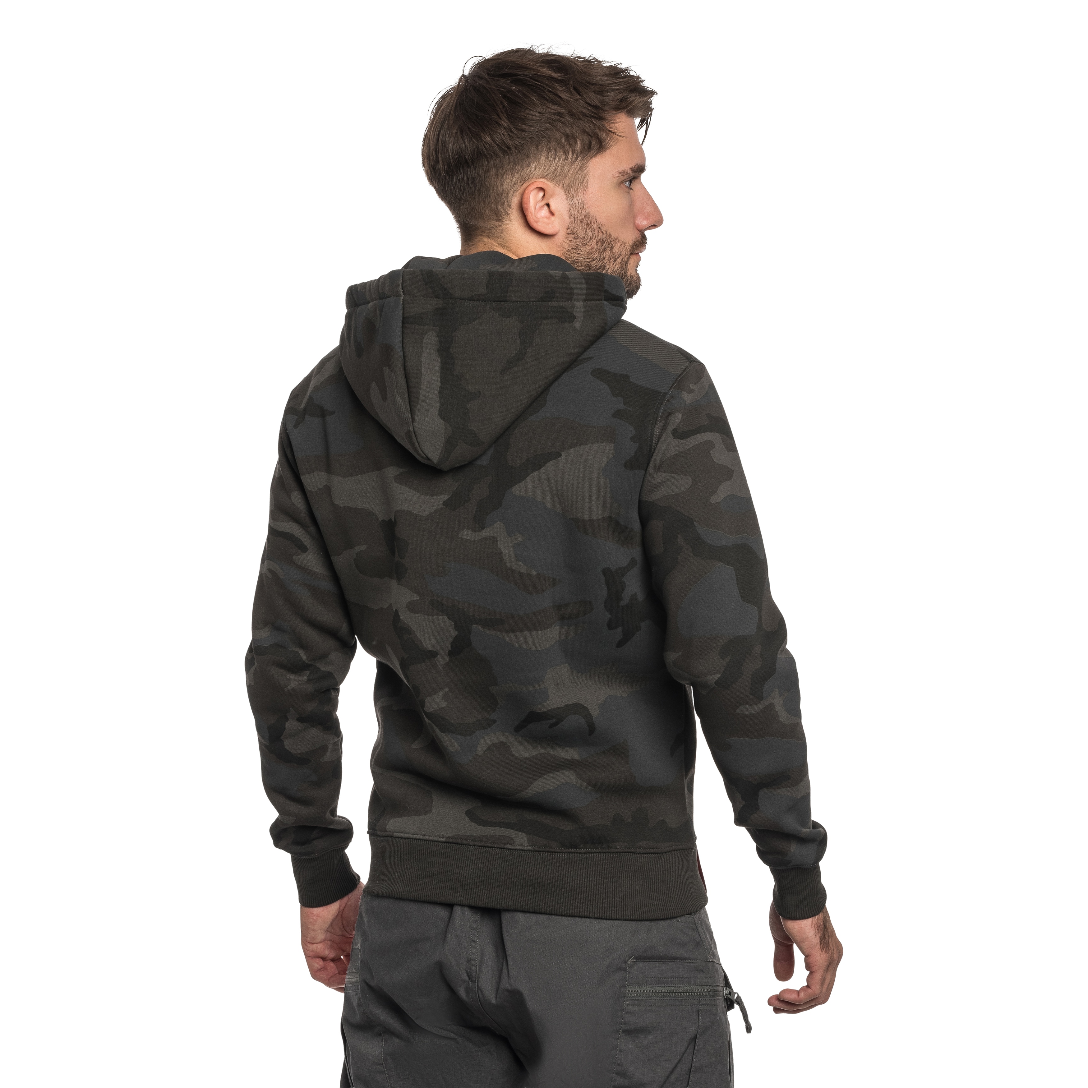 Худі Alpha Industries Basic Big Logo Camo - Black Camo