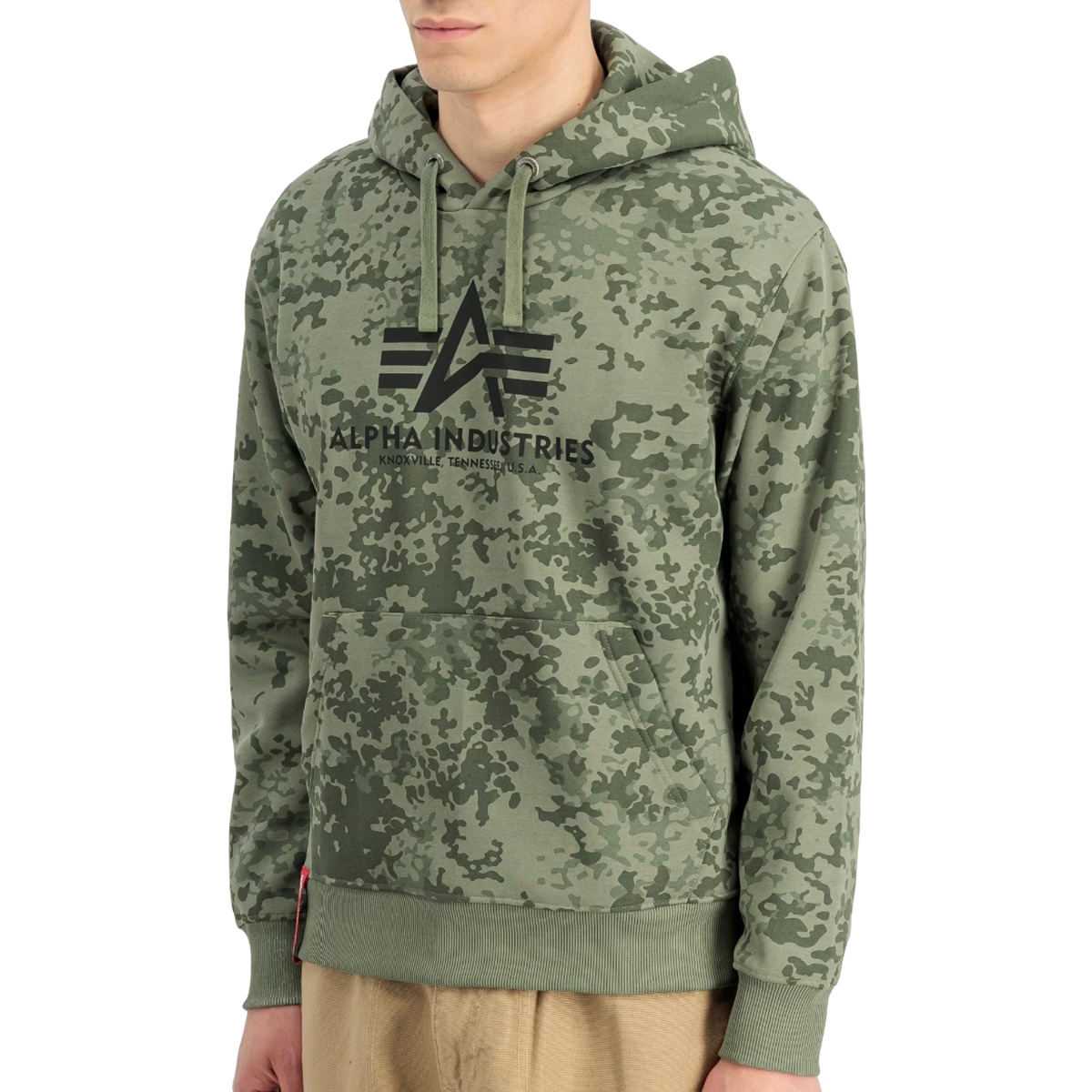 Худі Alpha Industries Basic Big Logo Camo - Forest Camo