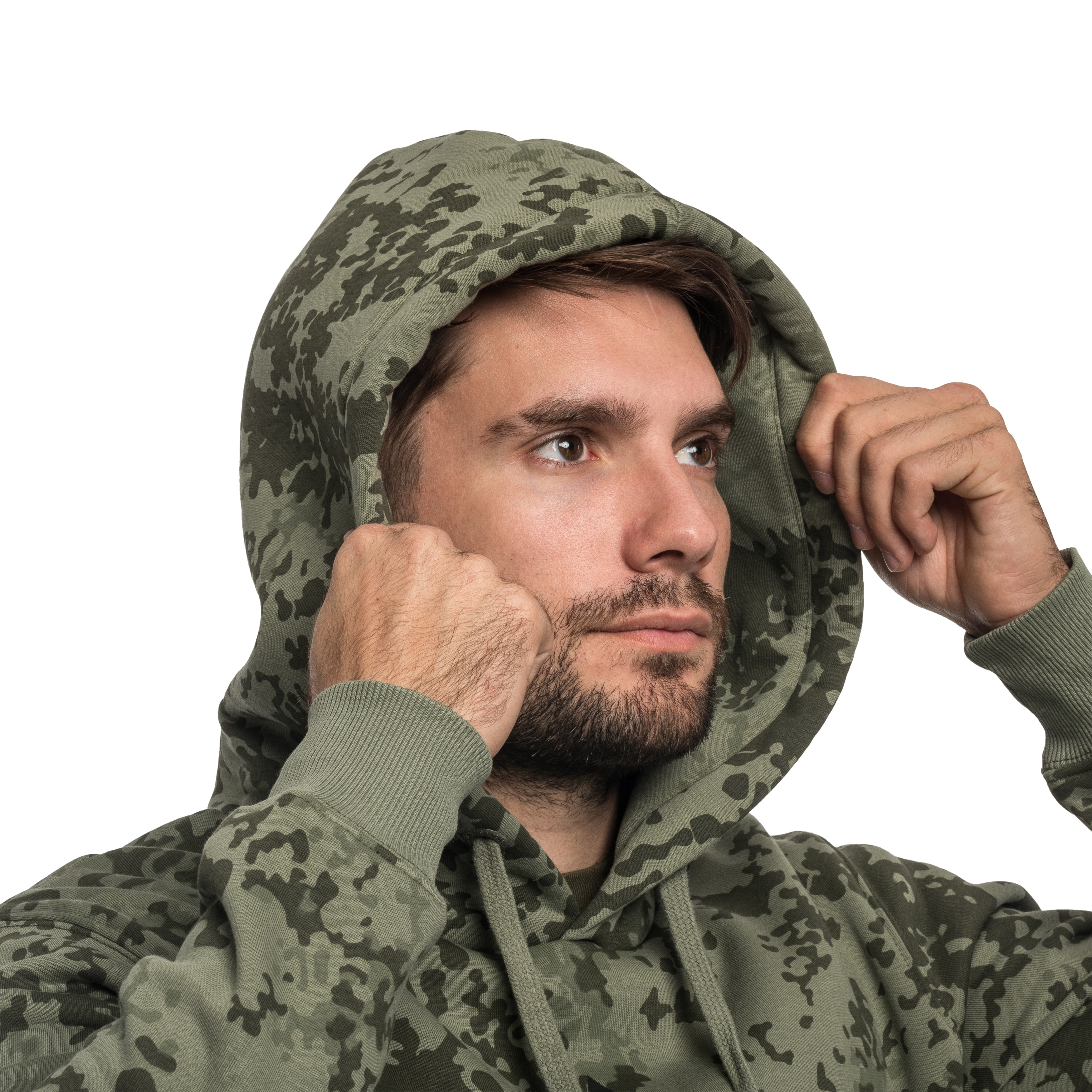 Bluza Alpha Industries Basic Big Logo Camo Hoodie - Forest Camo
