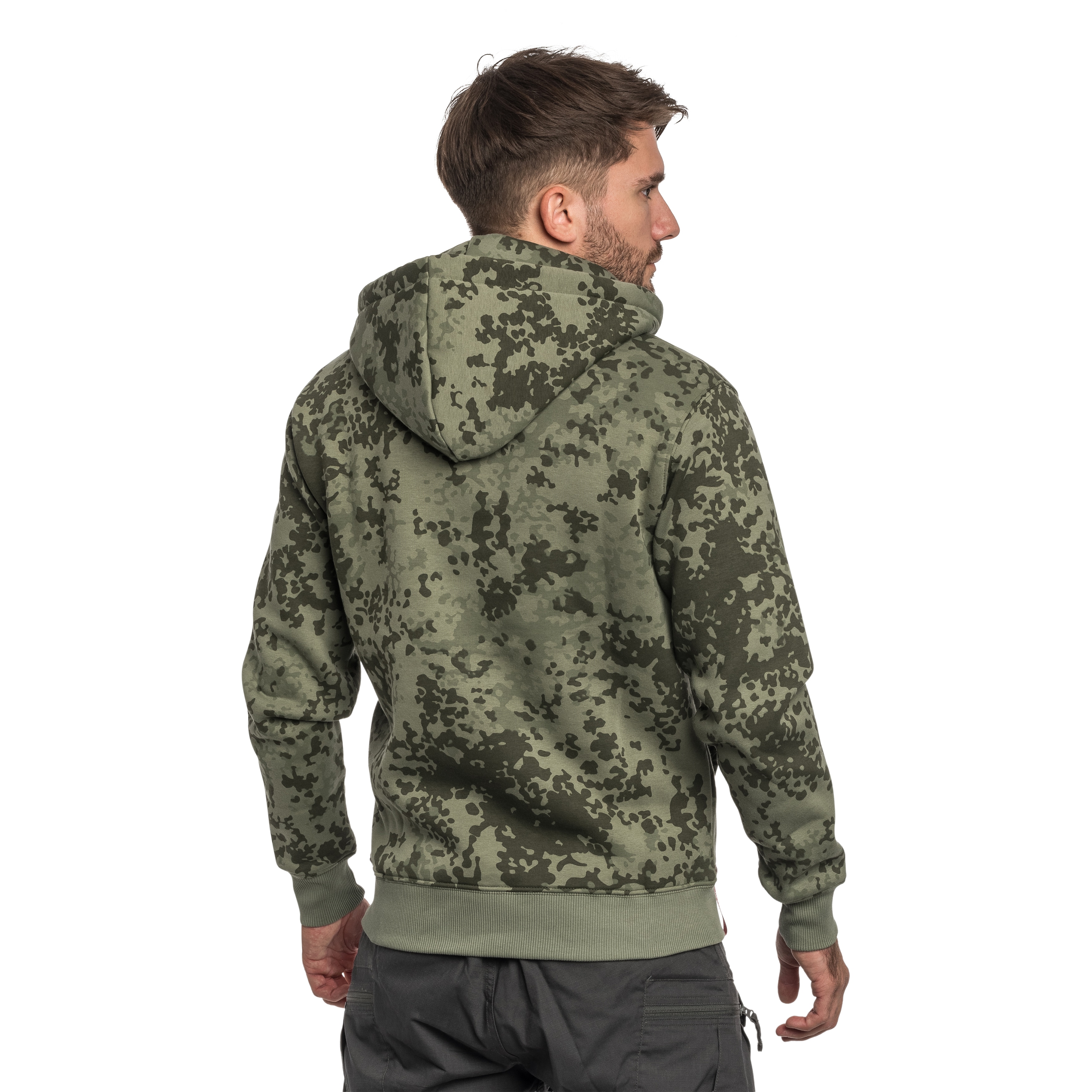 Bluza Alpha Industries Basic Big Logo Camo Hoodie - Forest Camo
