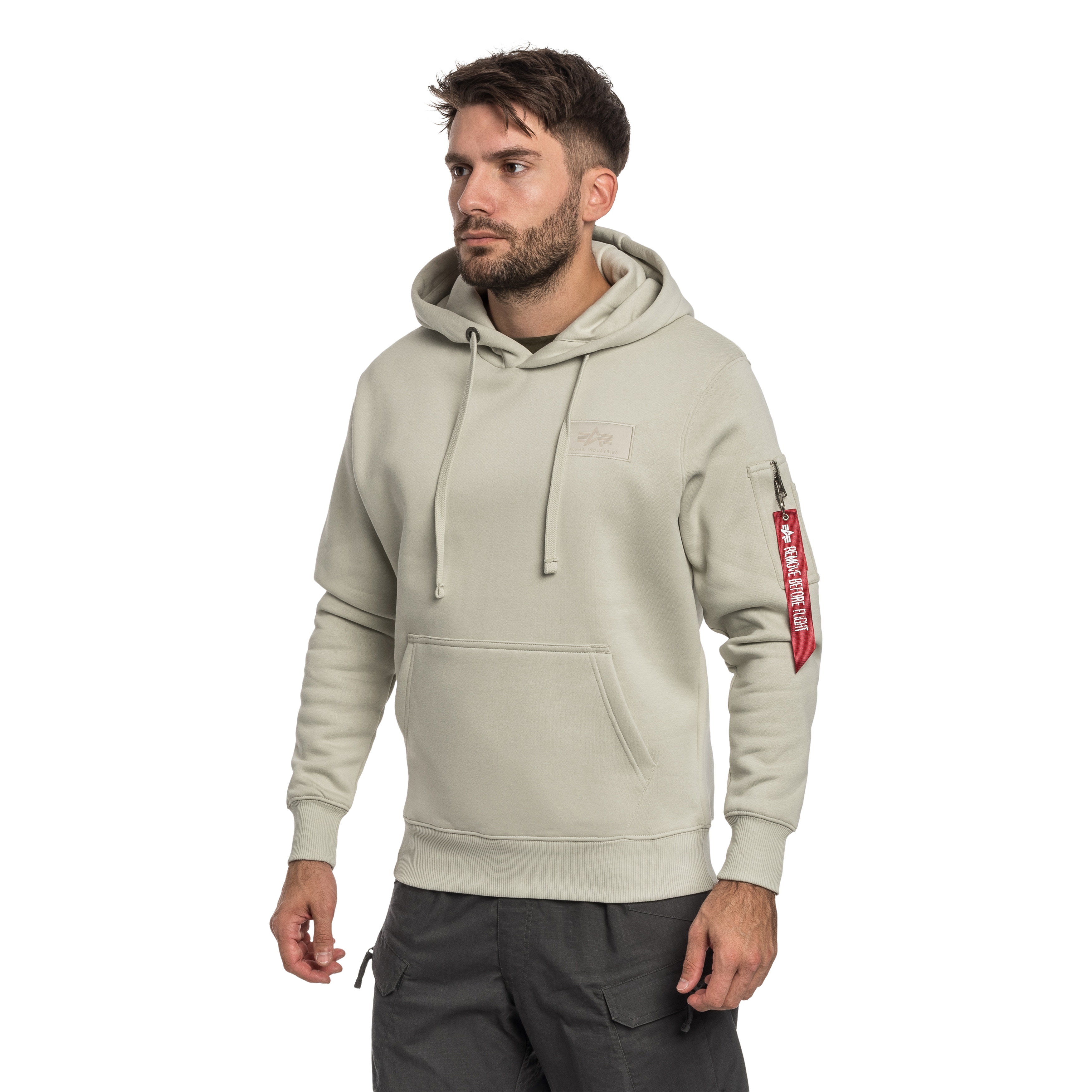 Bluza Alpha Industries Backprint Camo Print Hoodie - Stone