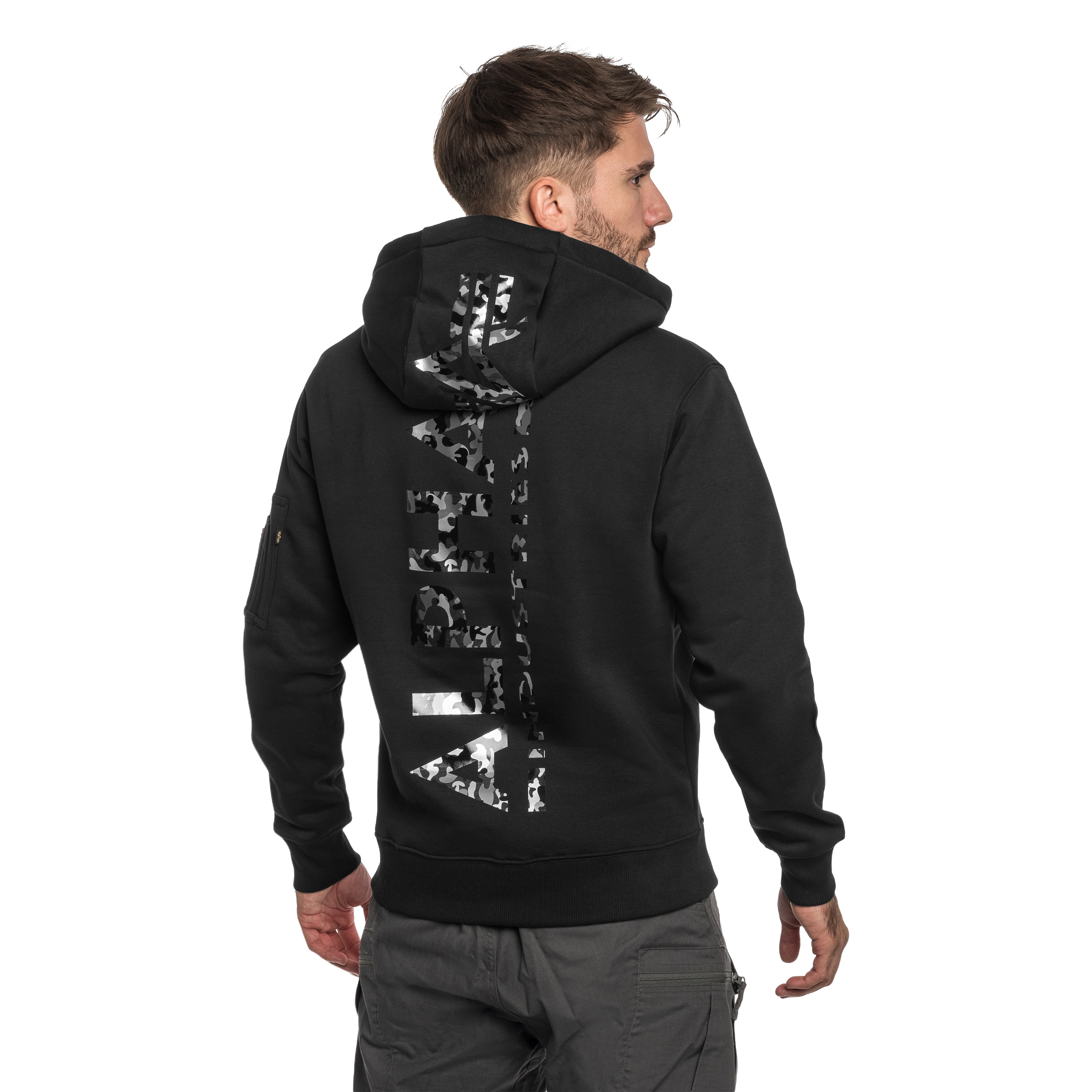 Світшот Alpha Industries Backprint Mirror Camo - Black