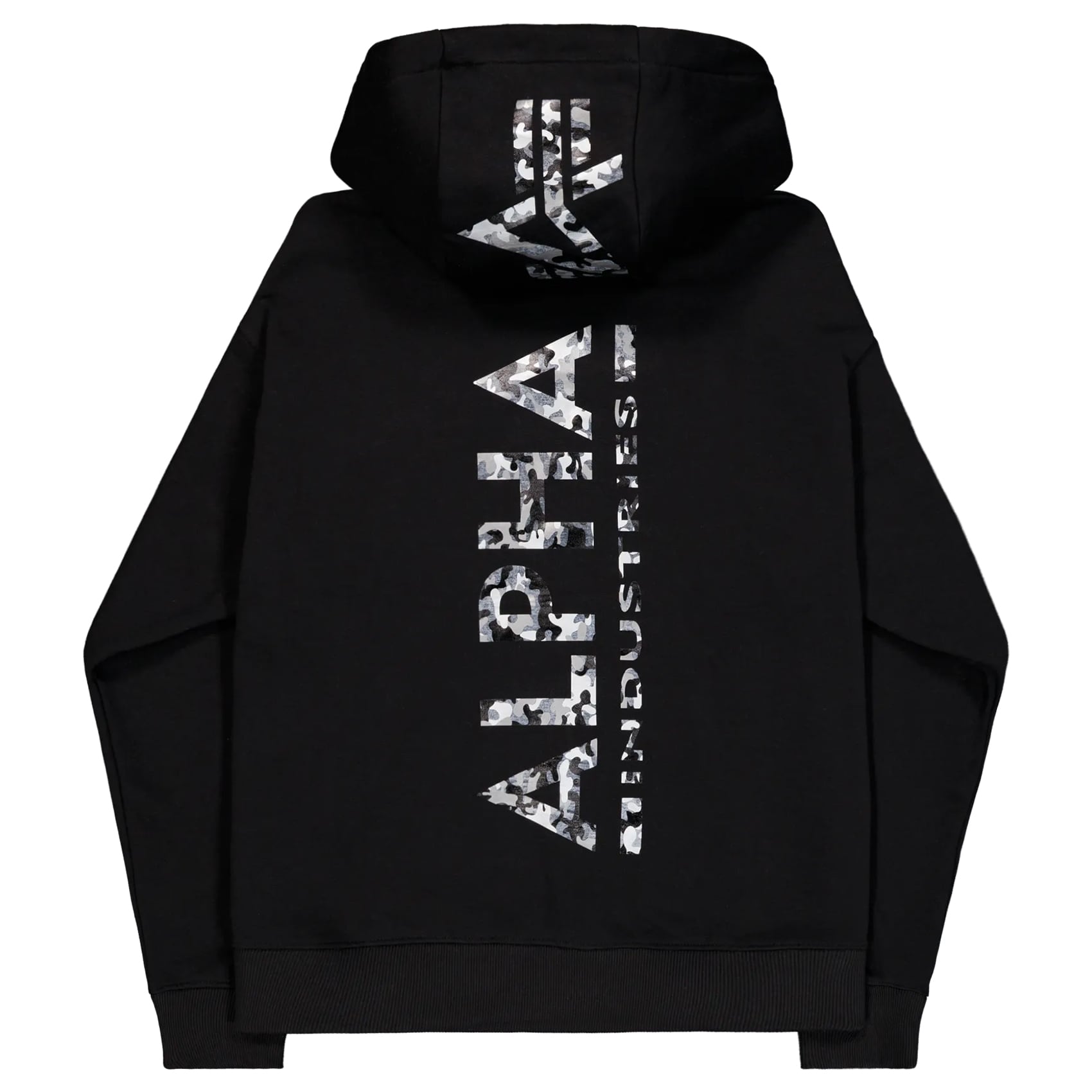 Bluza Alpha Industries Backprint Mirror Camo - Black