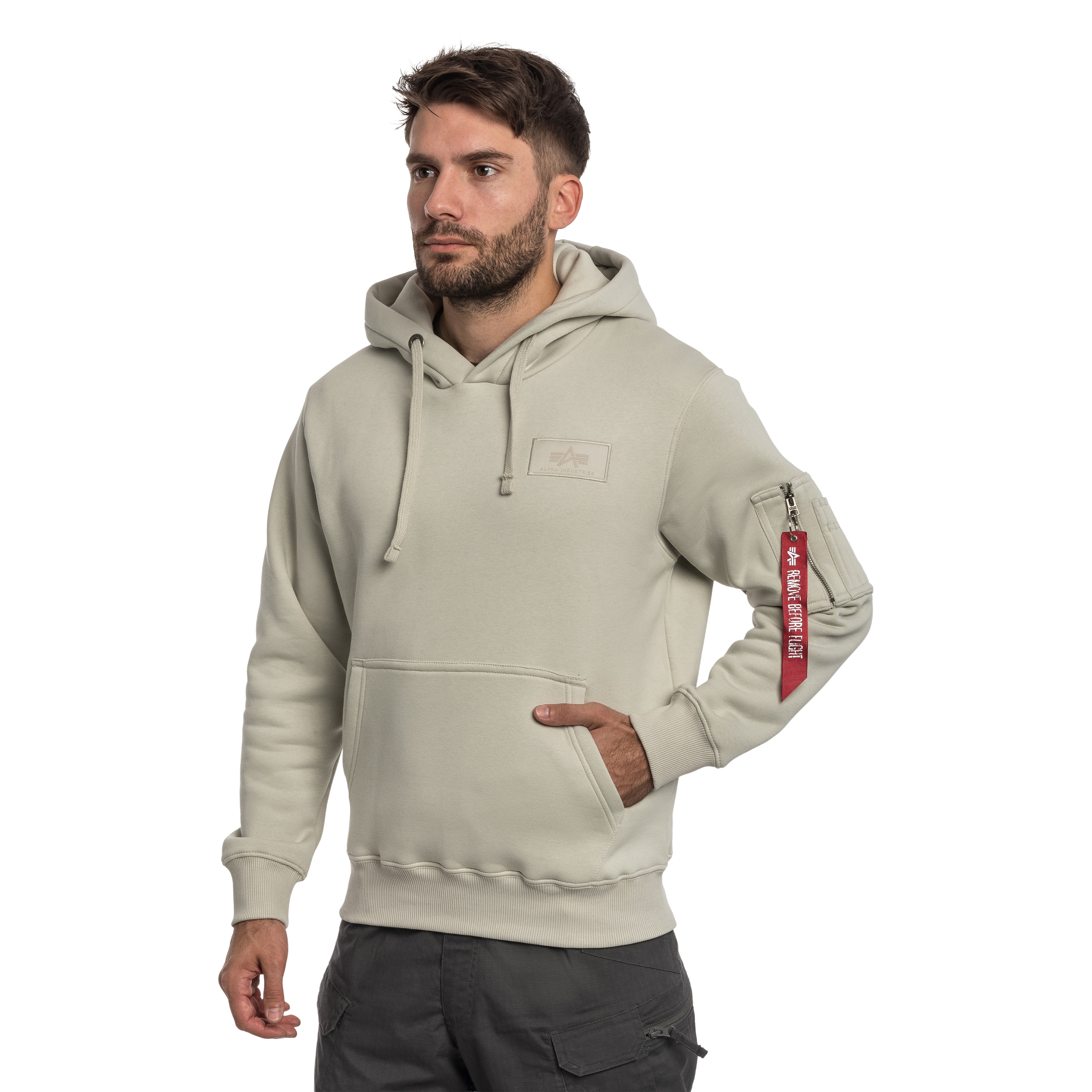 Bluza Alpha Industries Backprint Mirror Camo - Stone