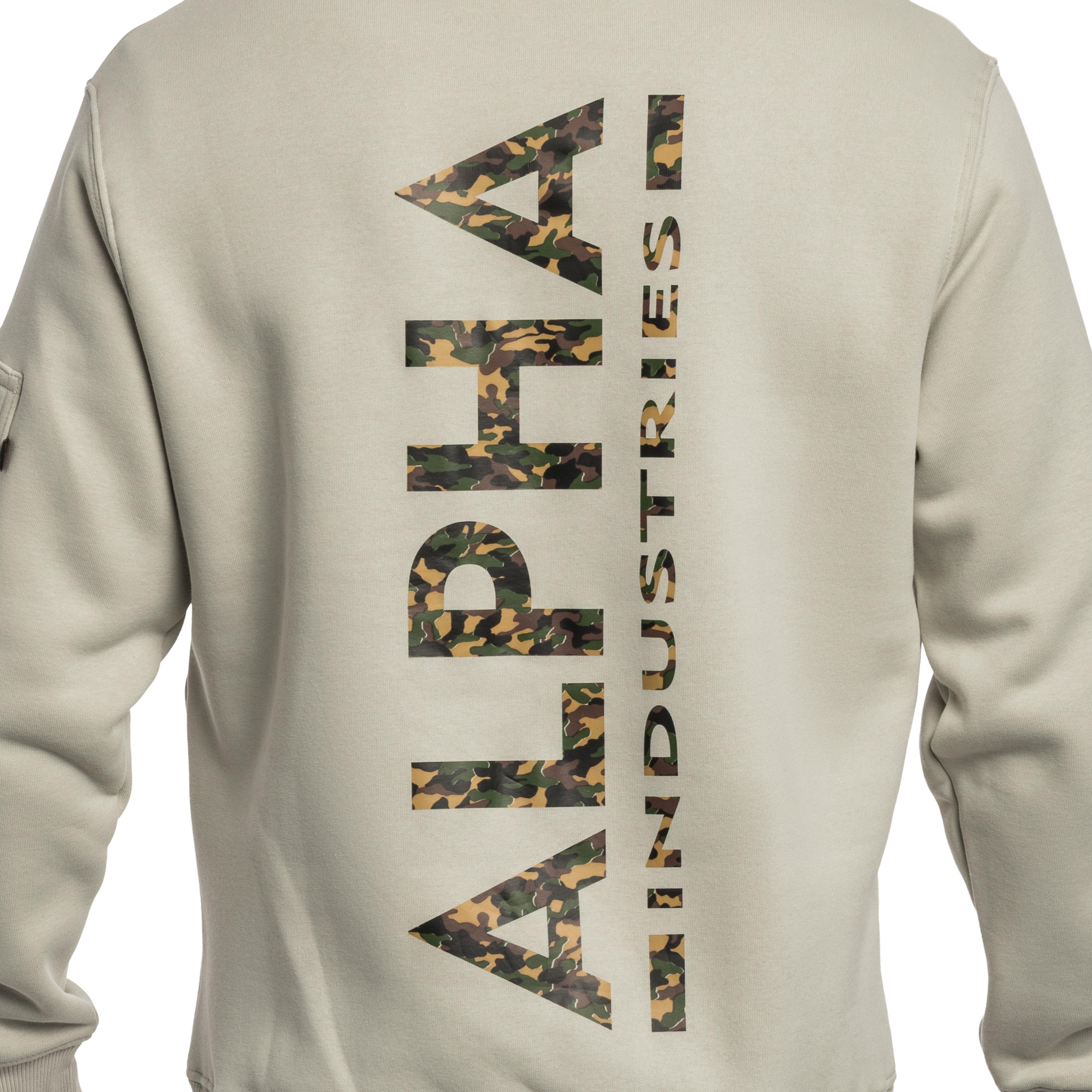 Bluza Alpha Industries Backprint Mirror Camo - Stone