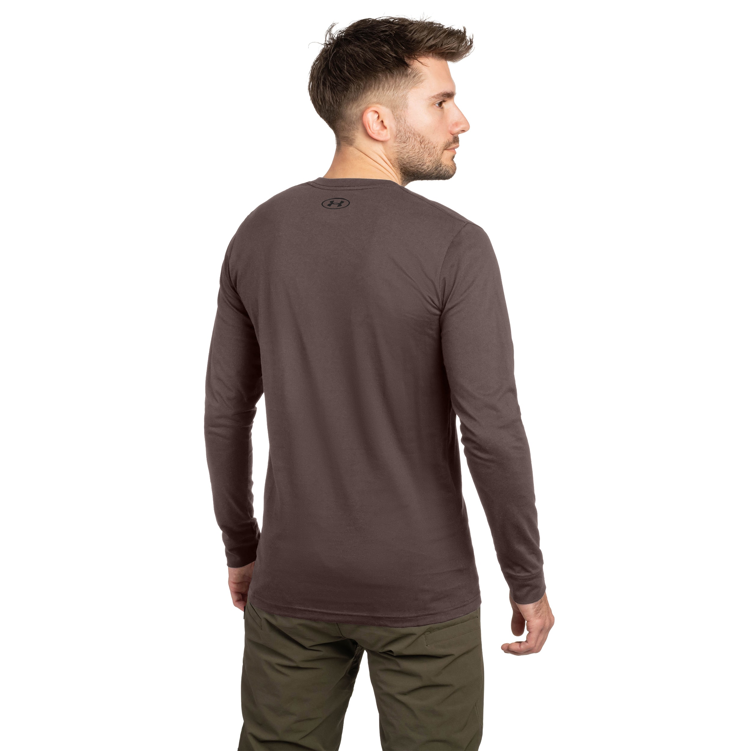 Koszulka termoaktywna Under Armour Left Chest Long Sleeve - Peppercorn/Black