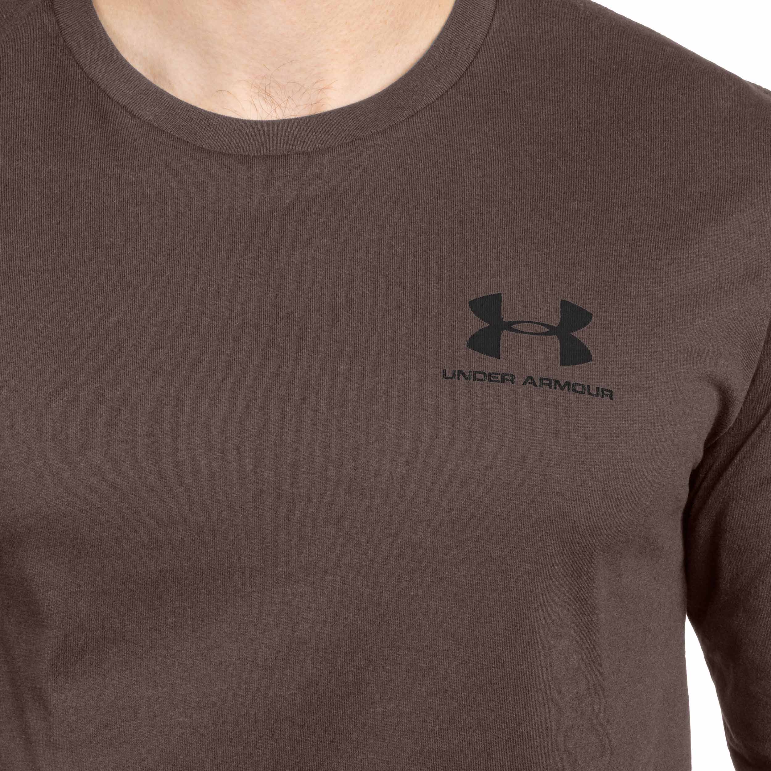 Koszulka termoaktywna Under Armour Left Chest Long Sleeve - Peppercorn/Black