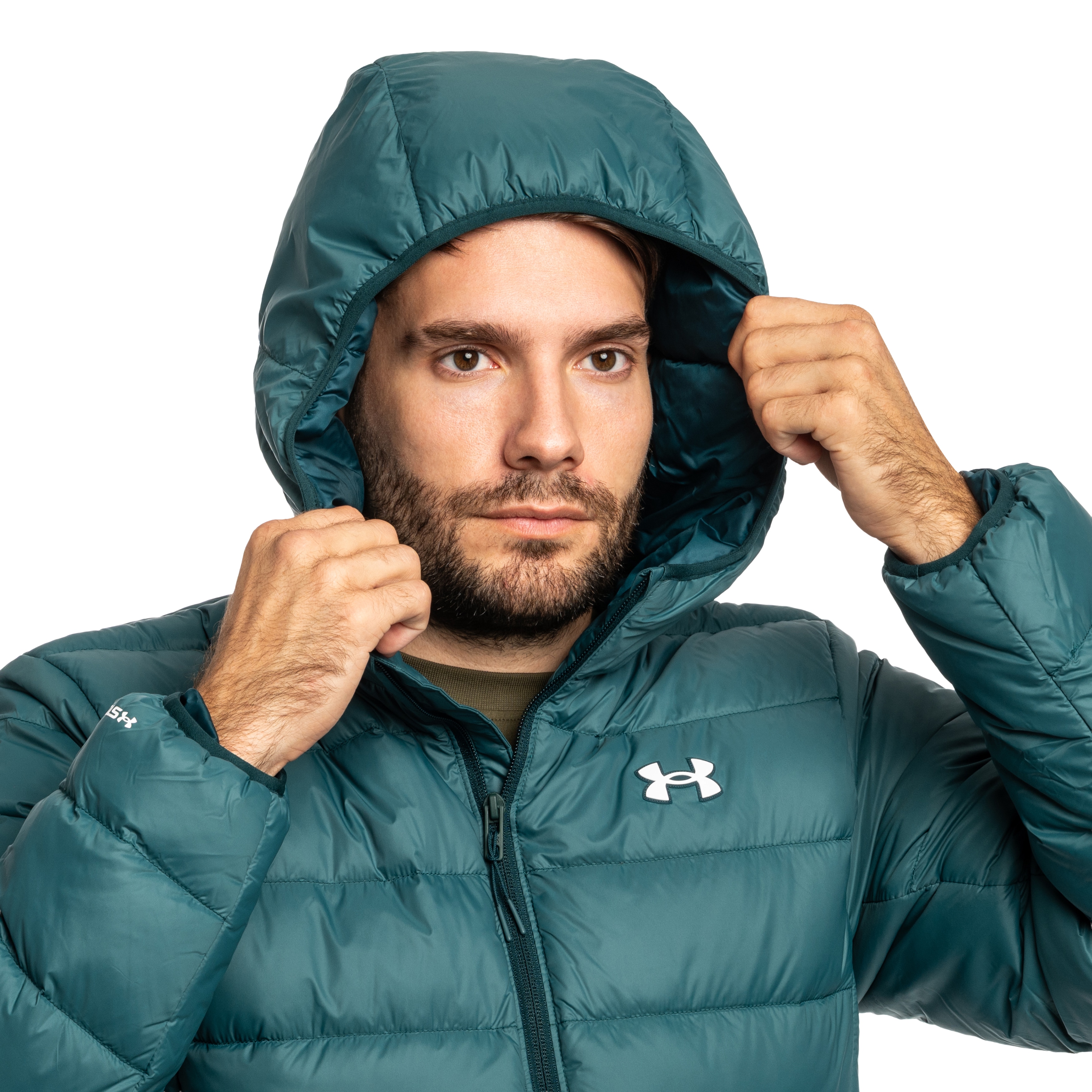 Kurtka Under Armour Legend Down Hooded - Arden Green/White