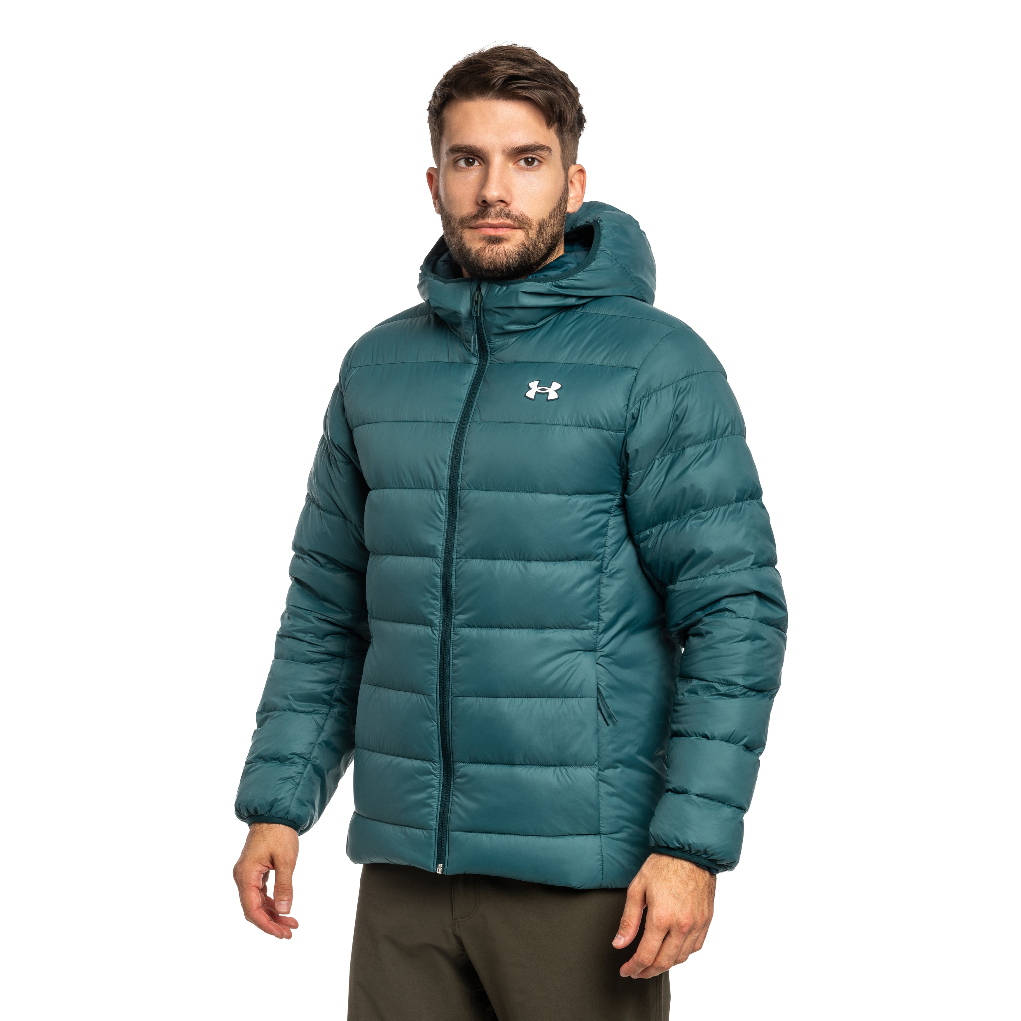 Kurtka Under Armour Legend Down Hooded - Arden Green/White
