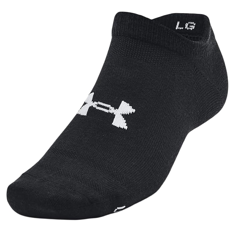 Skarpety Under Armour Essential No Show Black/White/Halo Grey - 6 par