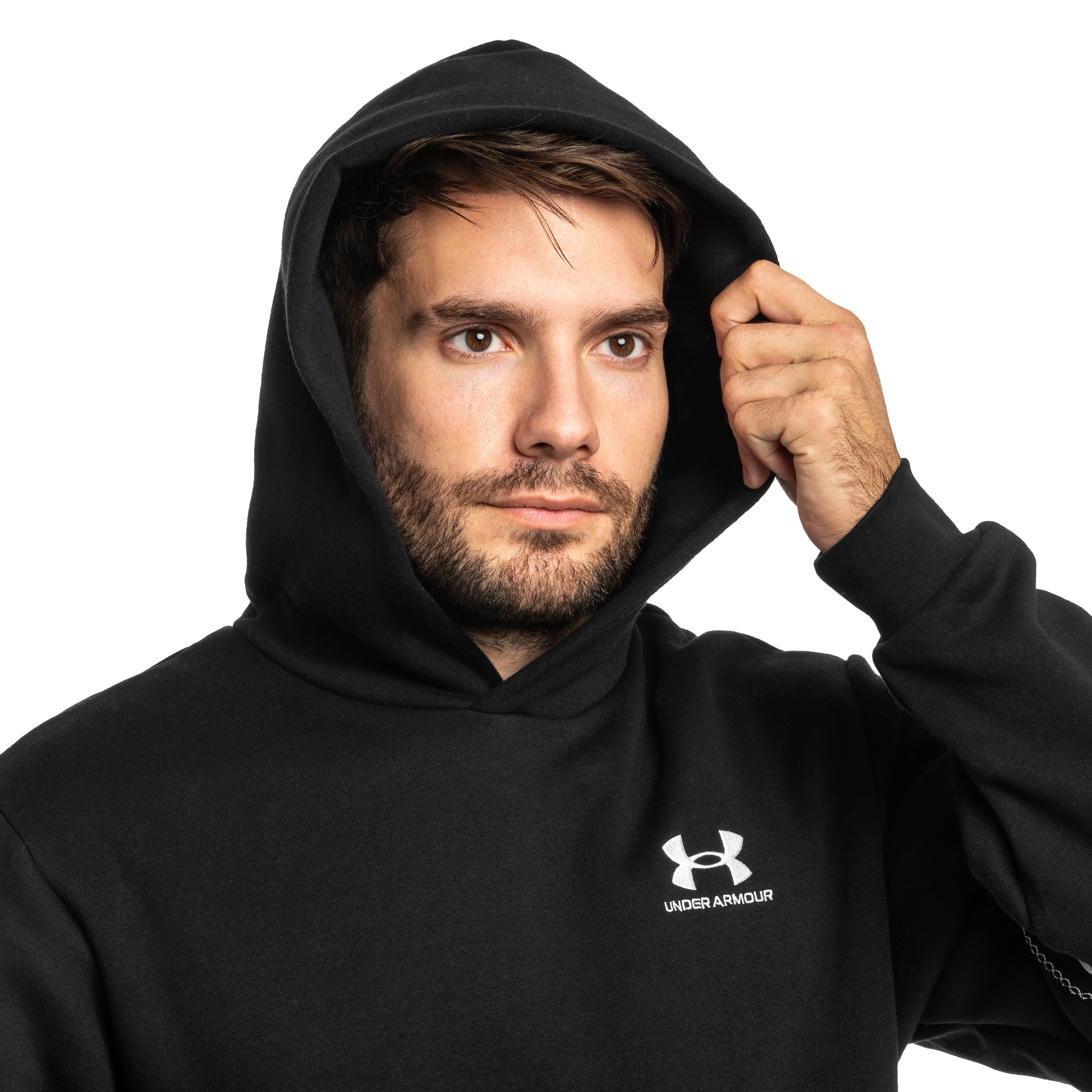 Худі Under Armour Icon Fleece Taped - Ultimate Black/White