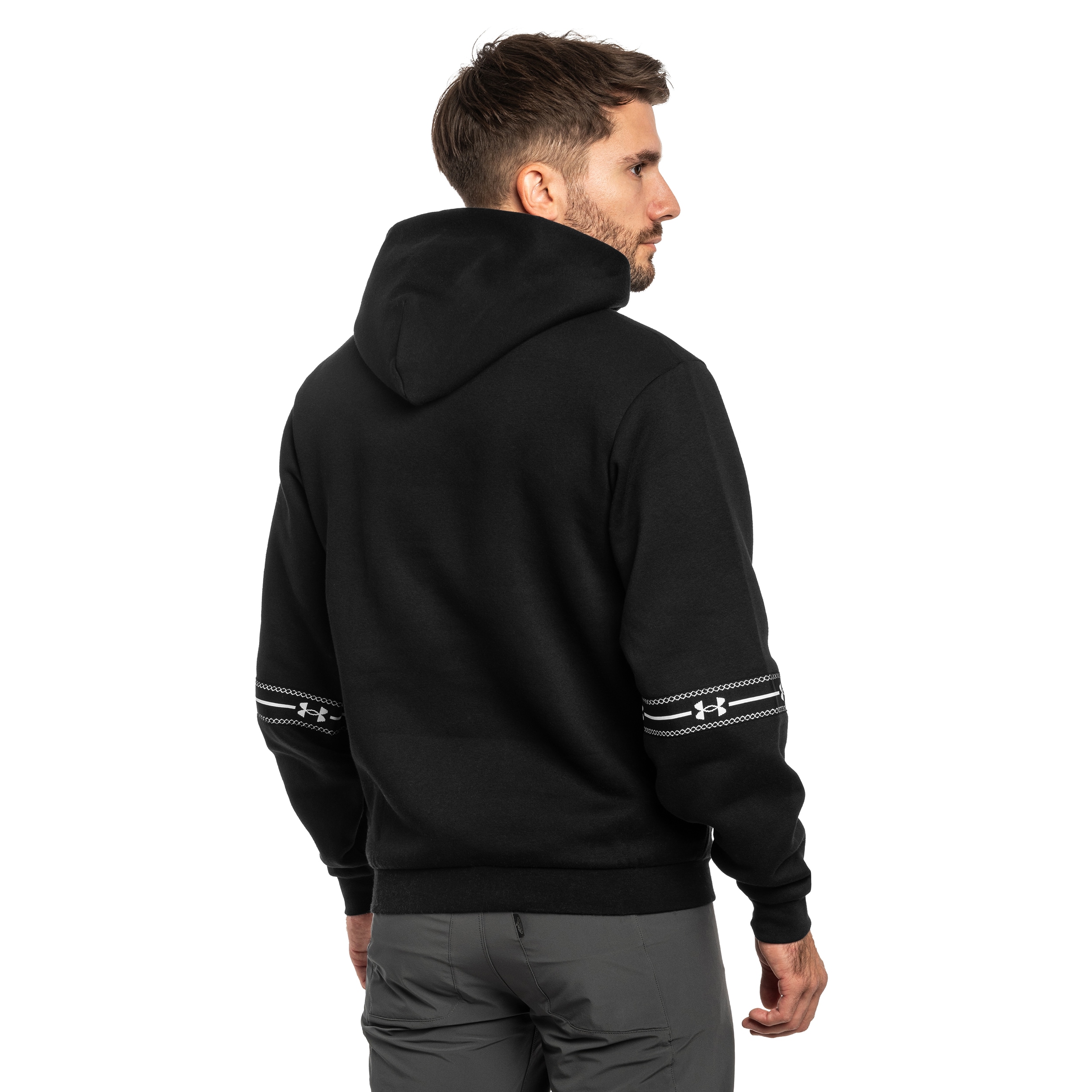 Худі Under Armour Icon Fleece Taped - Ultimate Black/White