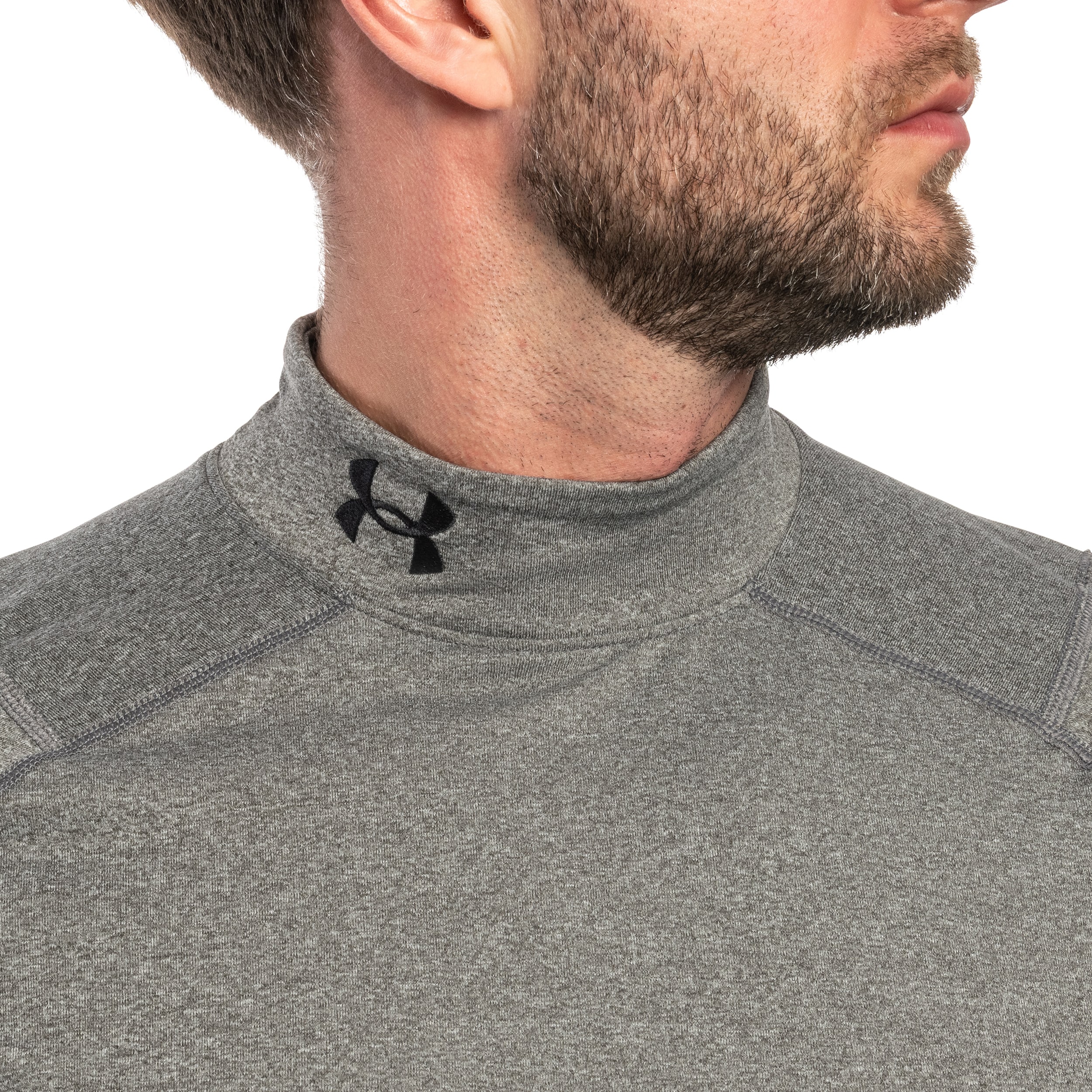 Koszulka termoaktywna Under Armour ColdGear Fitted - Charcoal Light Heather/Black