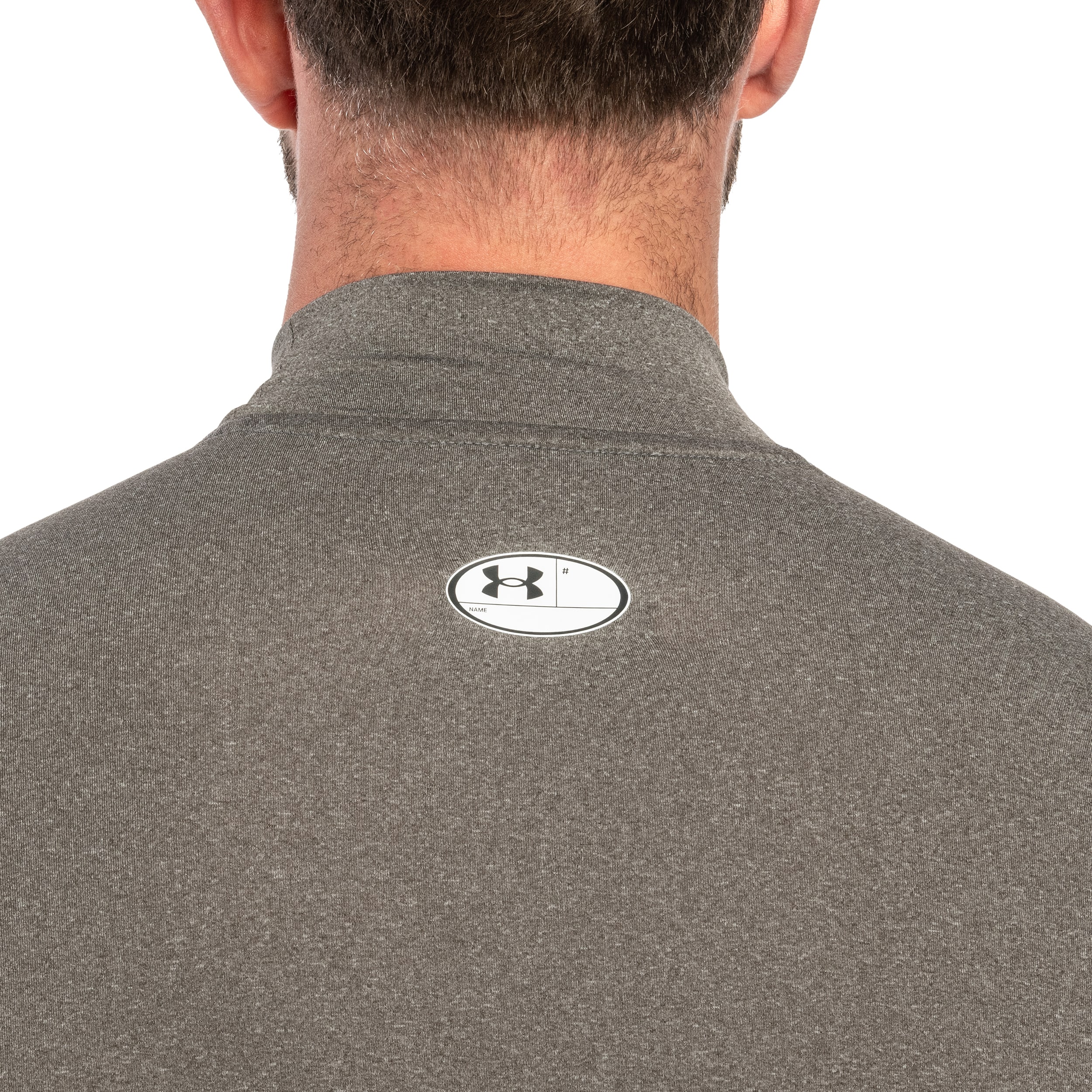 Koszulka termoaktywna Under Armour HeatGear Compression Mock - Carbon Heather/Black