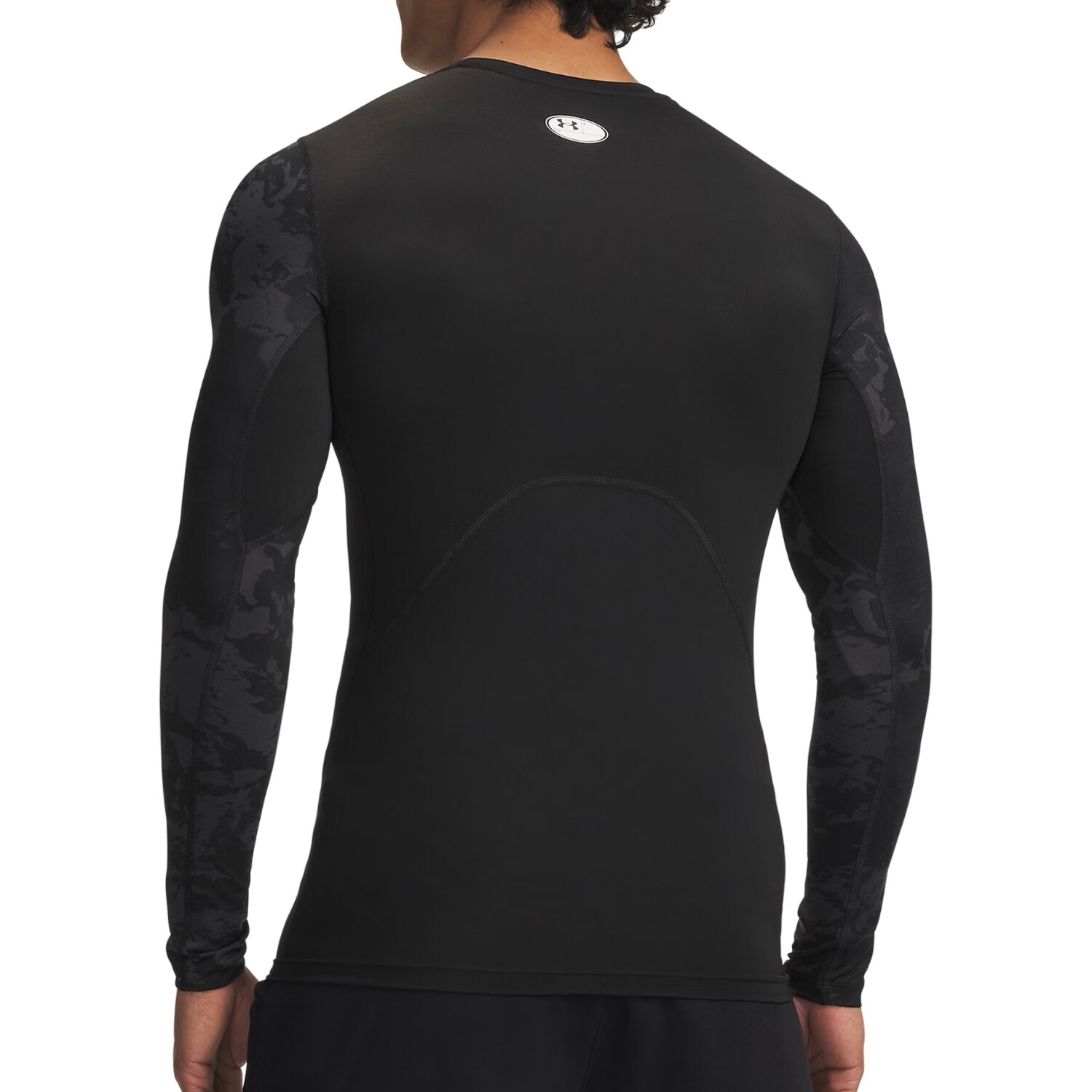 Koszulka termoaktywna Under Armour HeatGear Compression Colorblock - Ultimate Black / White