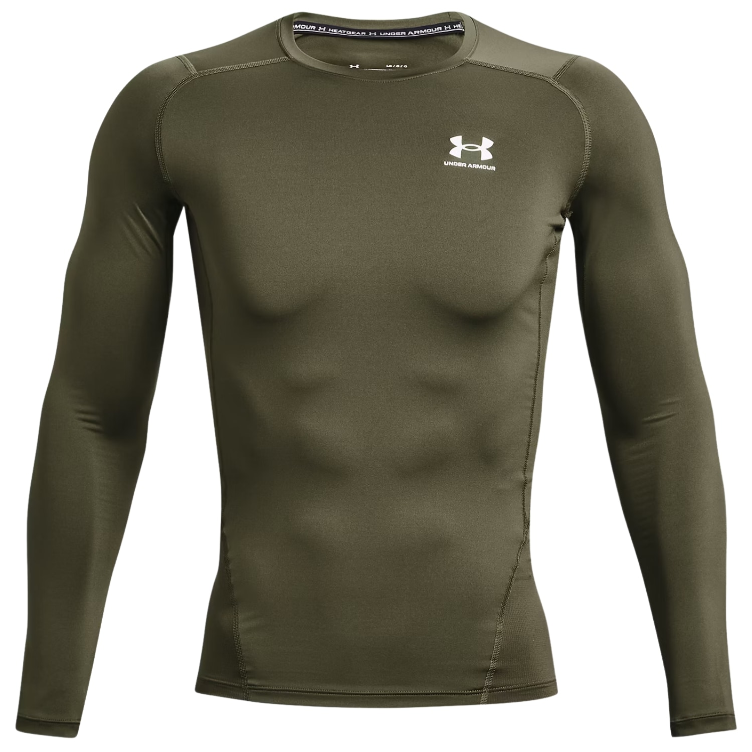 Koszulka termoaktywna Under Armour HeatGear Compression - Marine OD Green/White