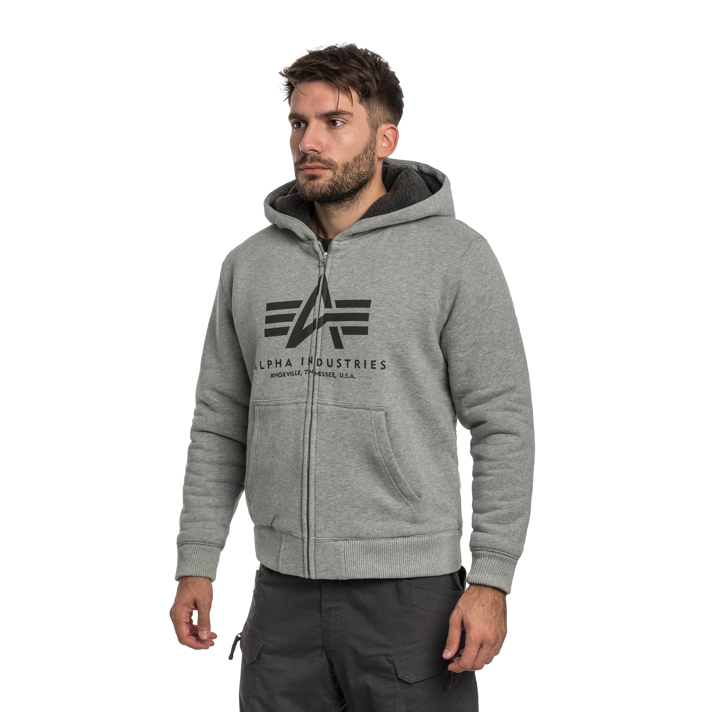Худі Alpha Industries Fleece Sherpa - Grey Heather
