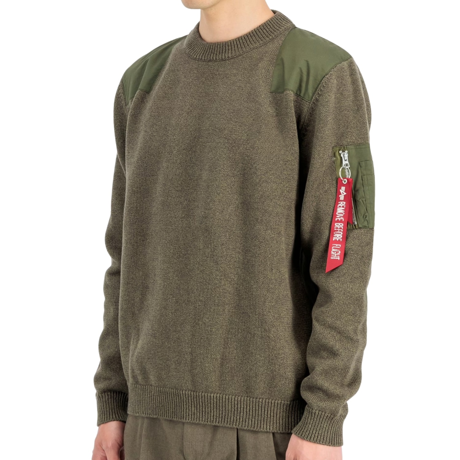 Светр Alpha Industries Knitted Utility - Mud Olive